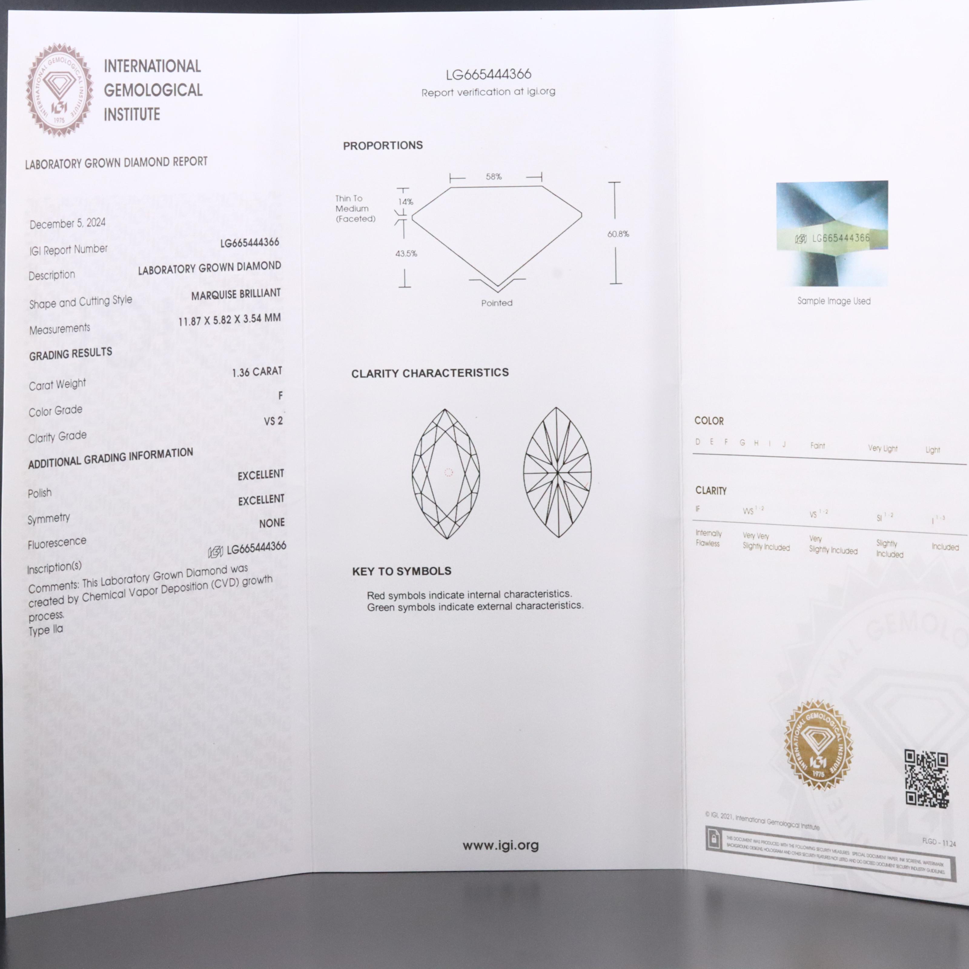 Loose 2.69 CTW Lab Grown Diamonds with IGI Reports