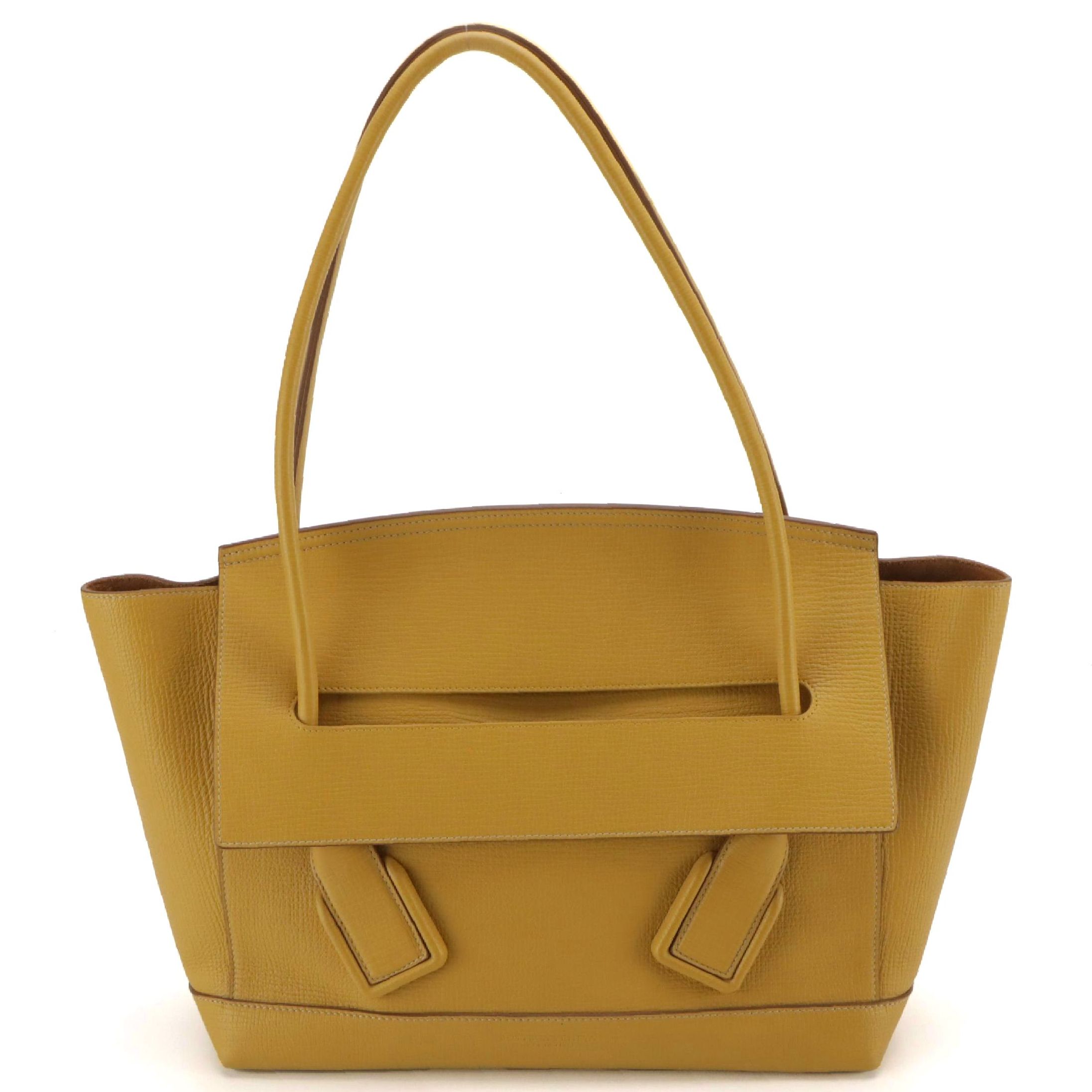 Bottega Veneta Medium Arco Bag in Chartreuse Grained Leather