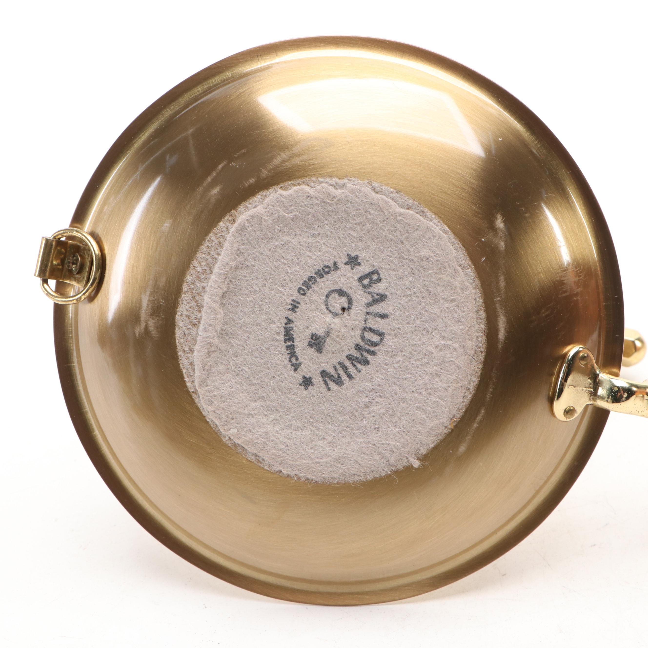 Baldwin Swinging Brass Chamberstick with Hammered Dallah and Other Décor