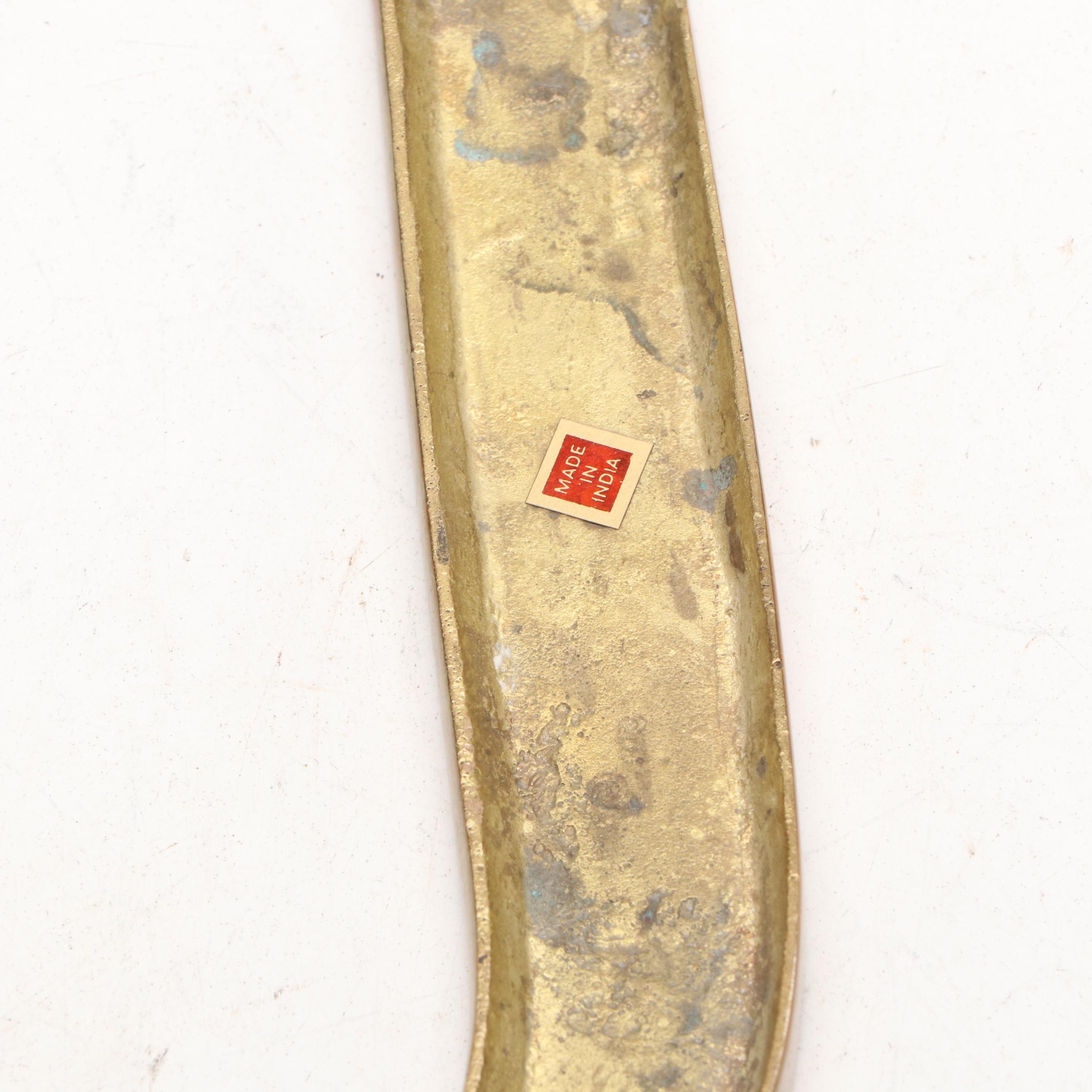 Baldwin Swinging Brass Chamberstick with Hammered Dallah and Other Décor