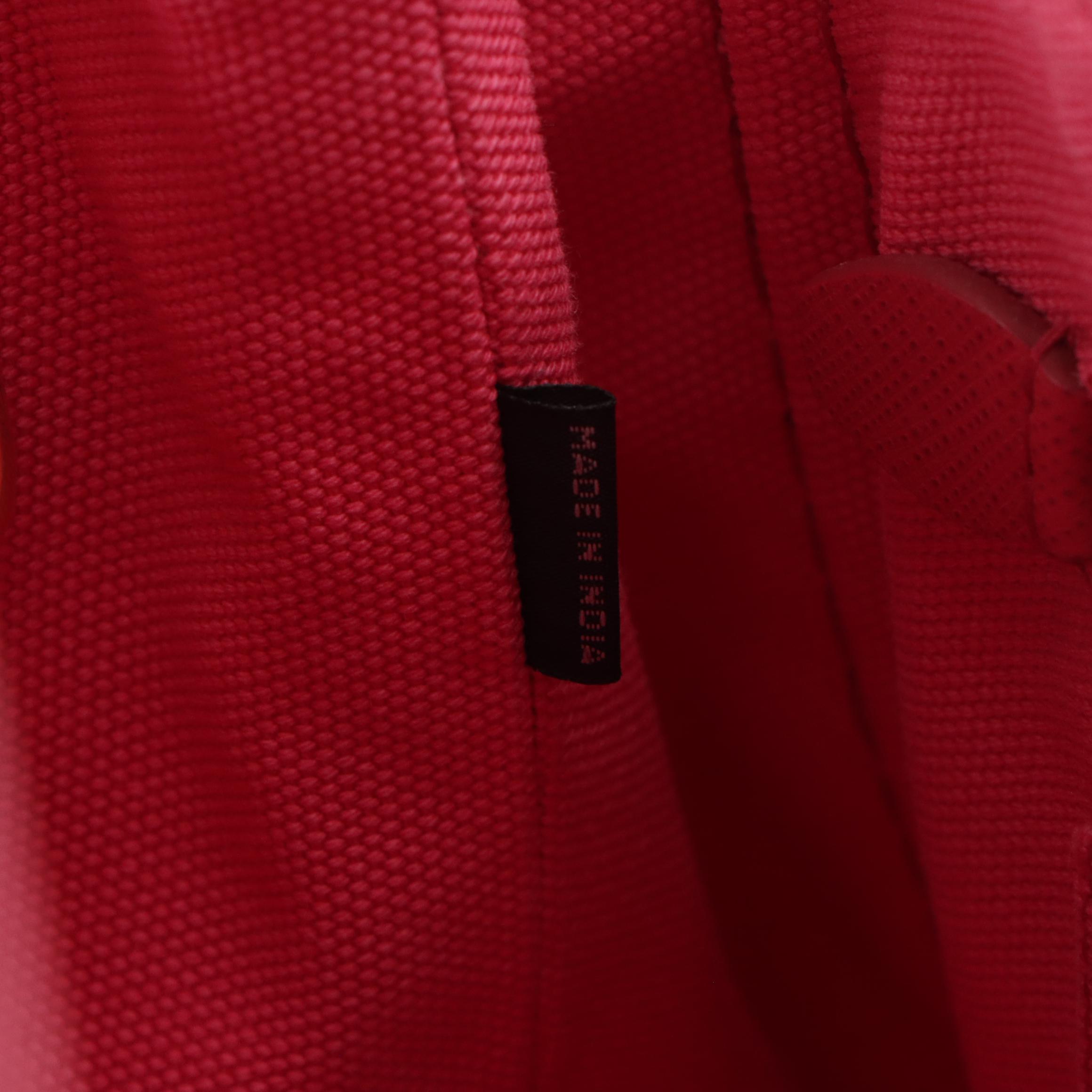 Prada Mediun Canapa Logo Two-Way Tote in Peonia Pink Canvas