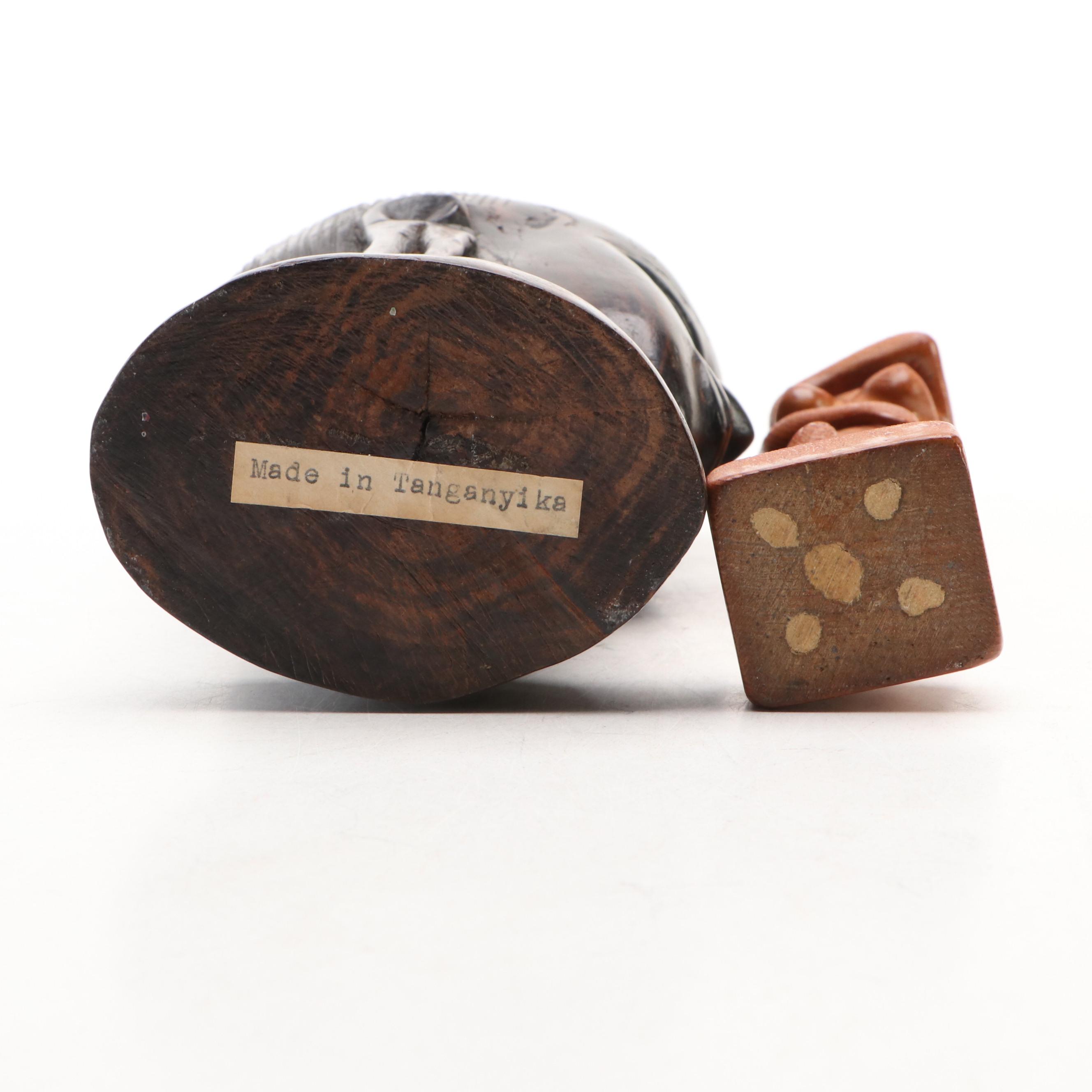 Mother-of-Pearl and Abalone Inlay Decorative Box, Ebony Bust and More