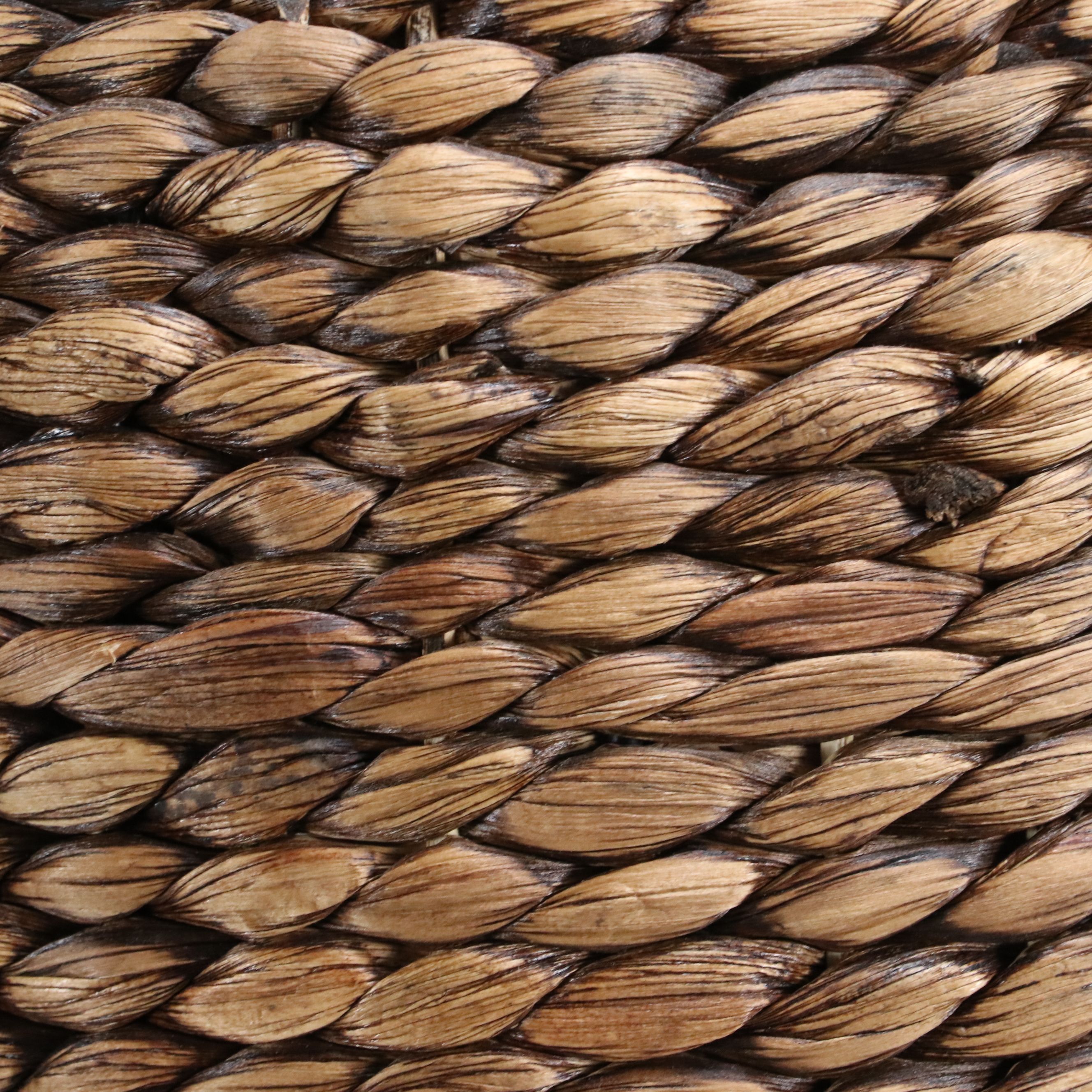 Contemporary Rush Woven Bottle-Shaped Vase