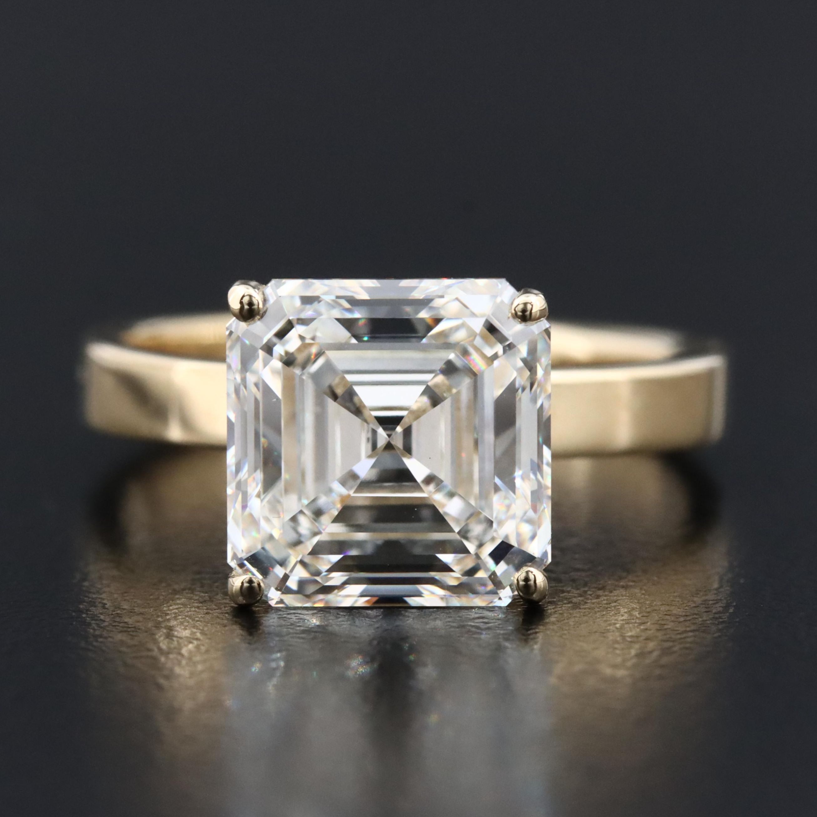 14K 5.03 CT Lab Grown Diamond Solitaire Ring with IGI Report