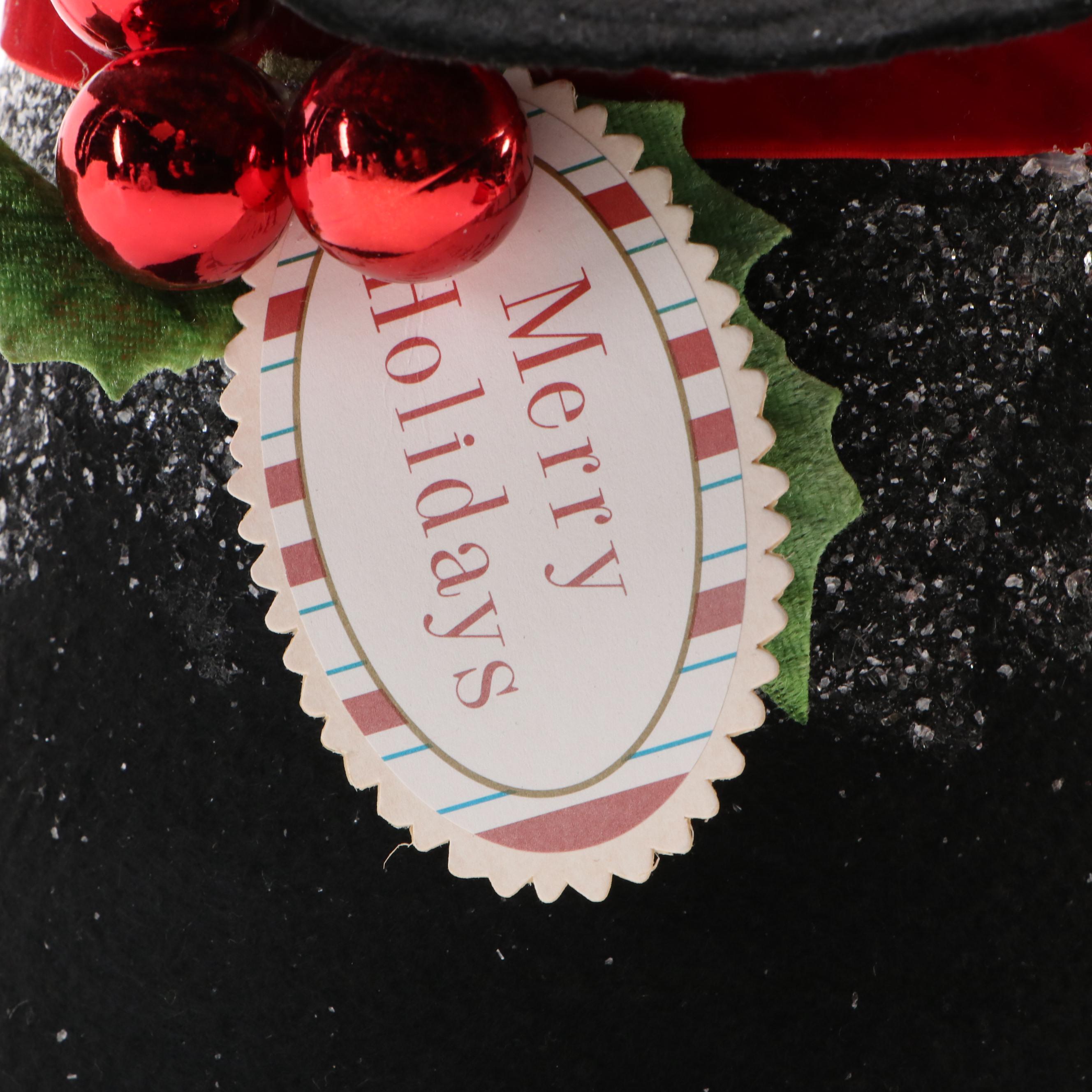 Christmas Decorative Top Hat with Candy Canes, Santa Shelf Sitter and More