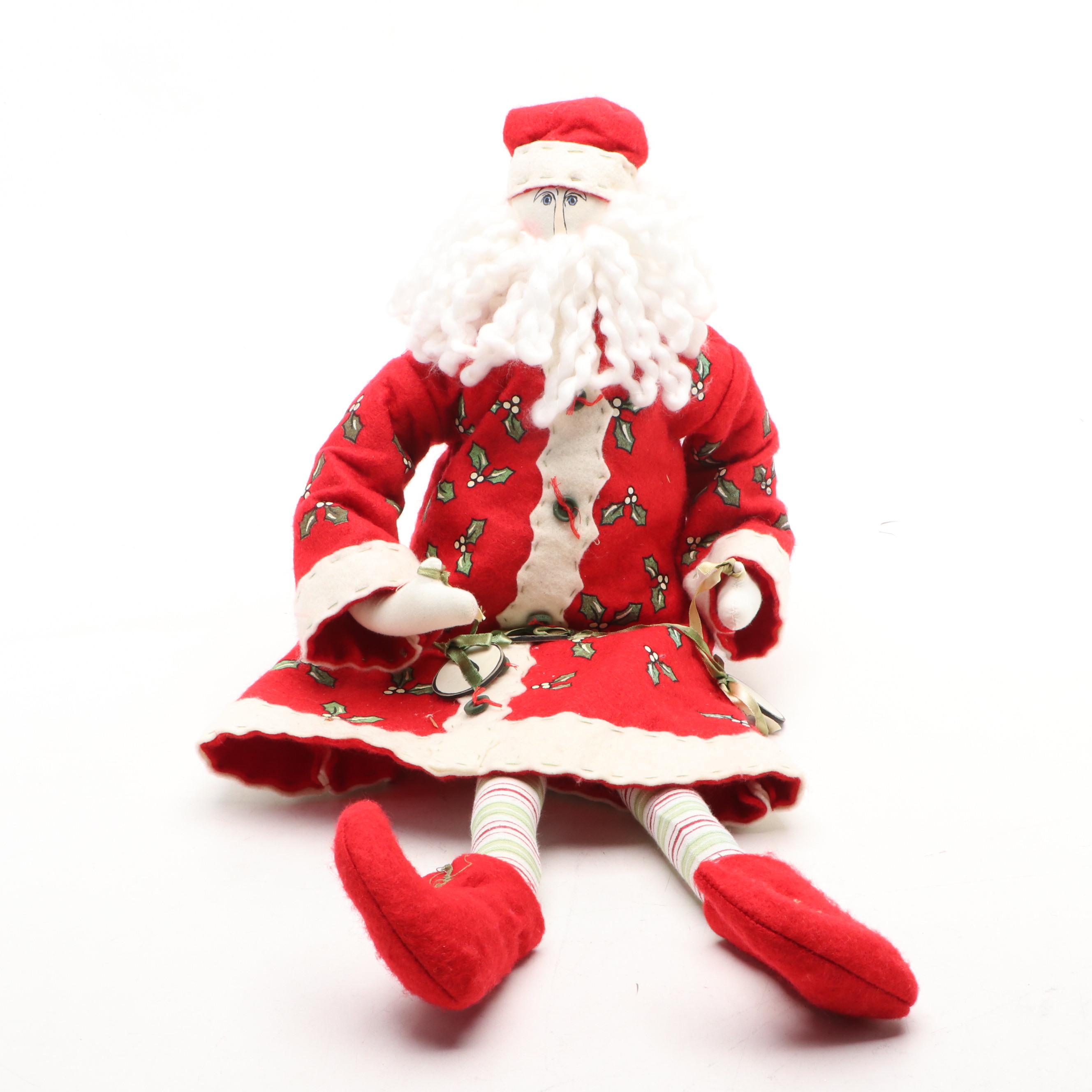 Christmas Decorative Top Hat with Candy Canes, Santa Shelf Sitter and More