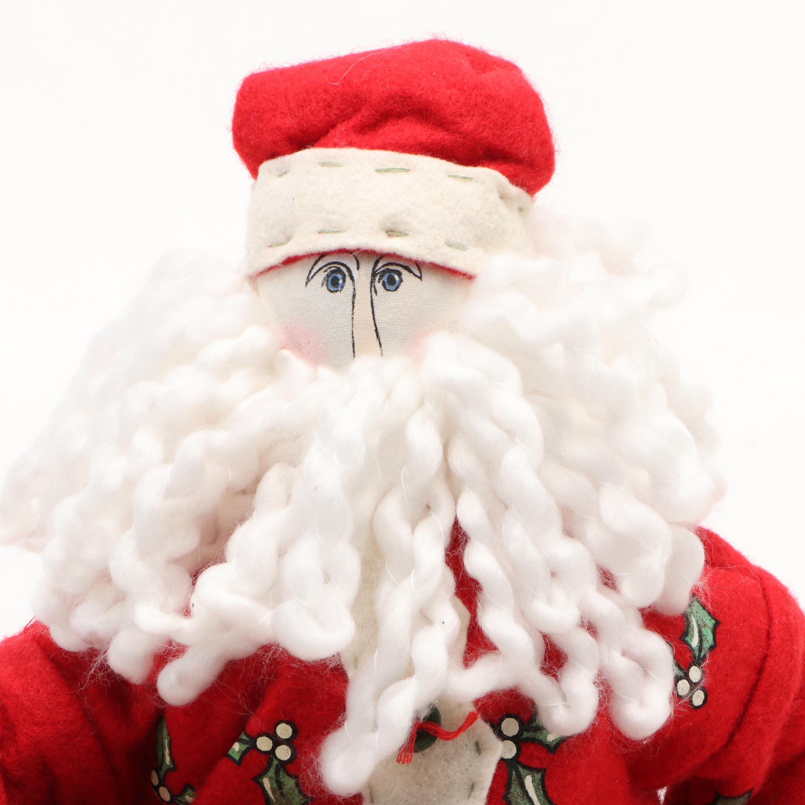 Christmas Decorative Top Hat with Candy Canes, Santa Shelf Sitter and More