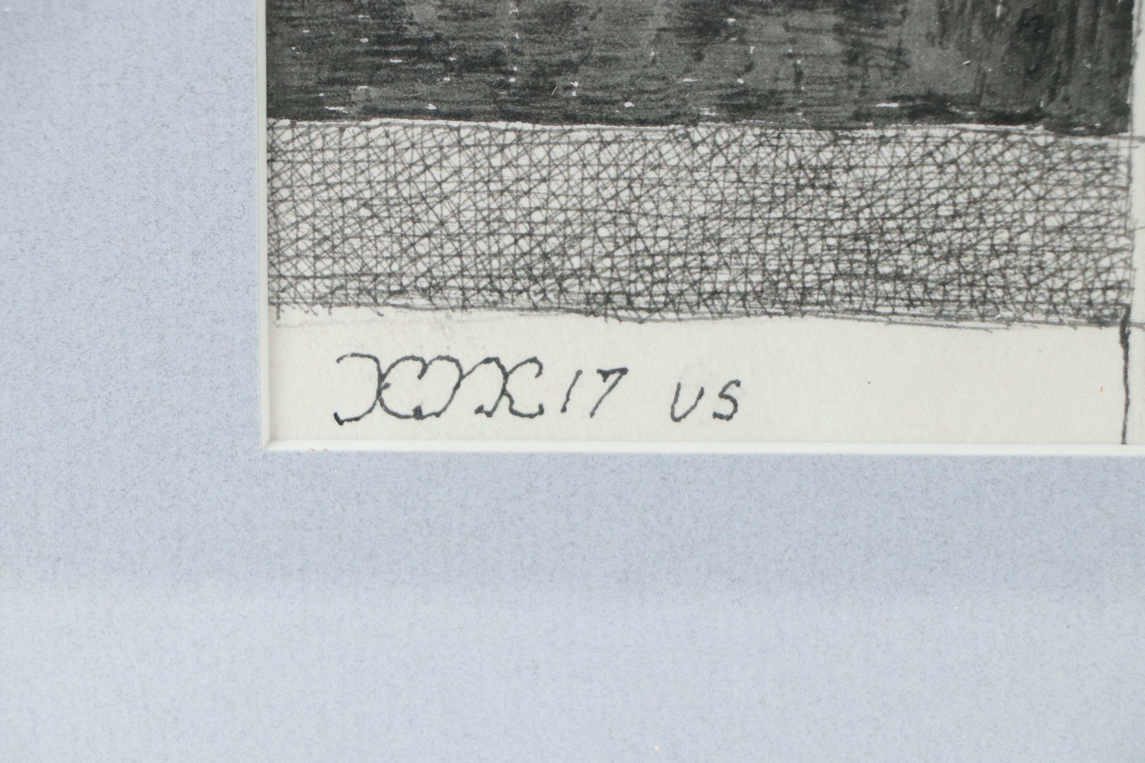 Nikolay "Kuk" Manuylov Figural Surrealist Ink Drawing, 2017