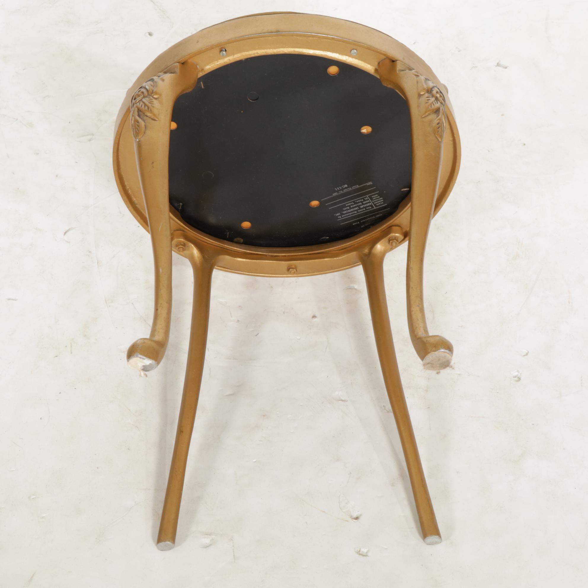 Kessler Industries Louis XV Style Cast Metal Vanity Chair