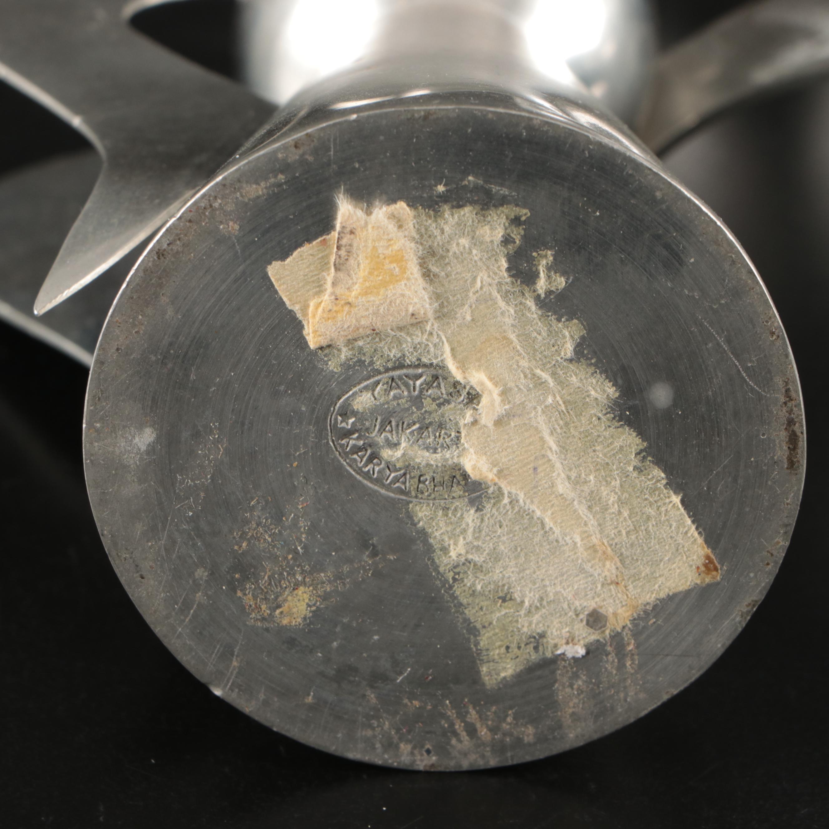 Indonesian  Tin Angel Candlesticks