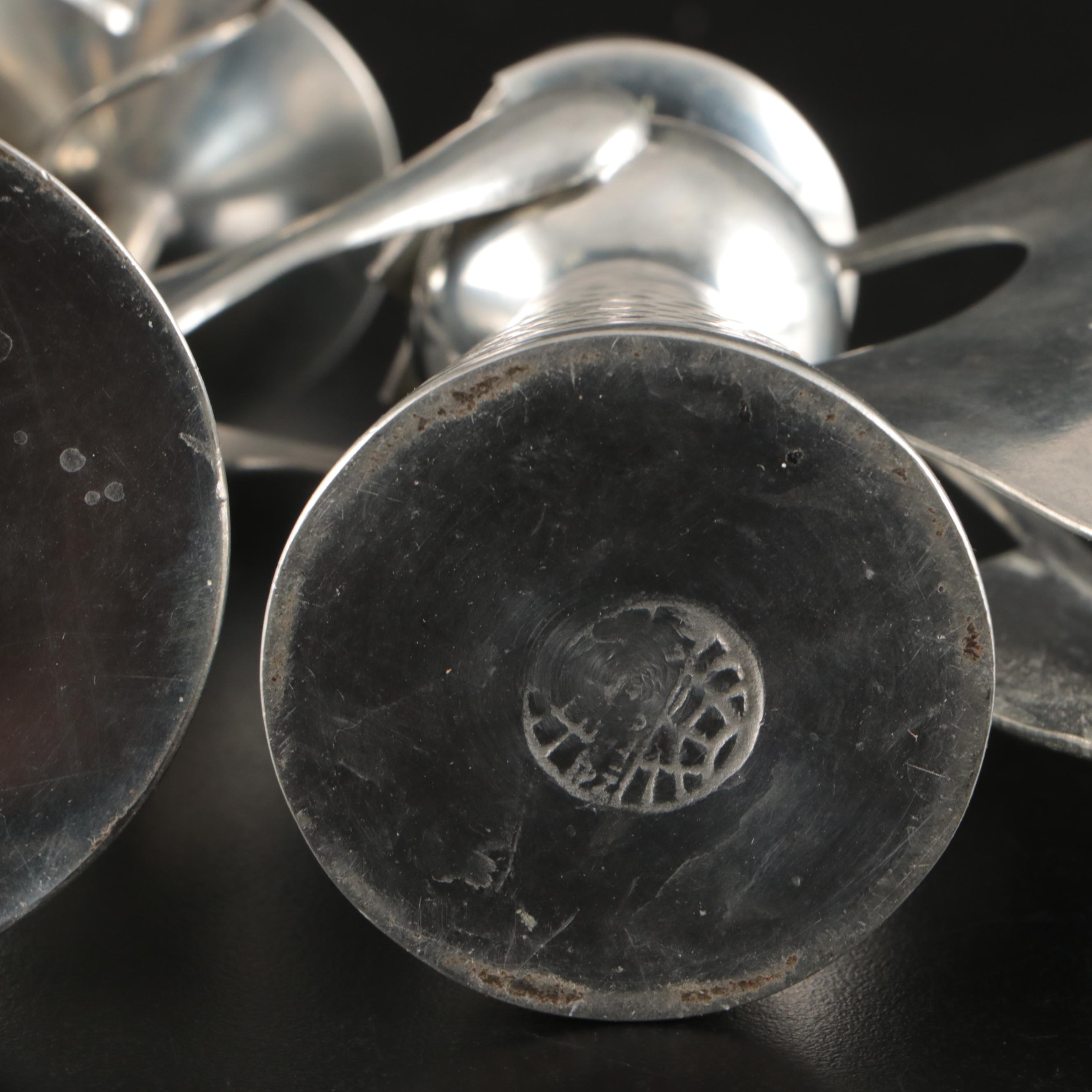 Indonesian  Tin Angel Candlesticks