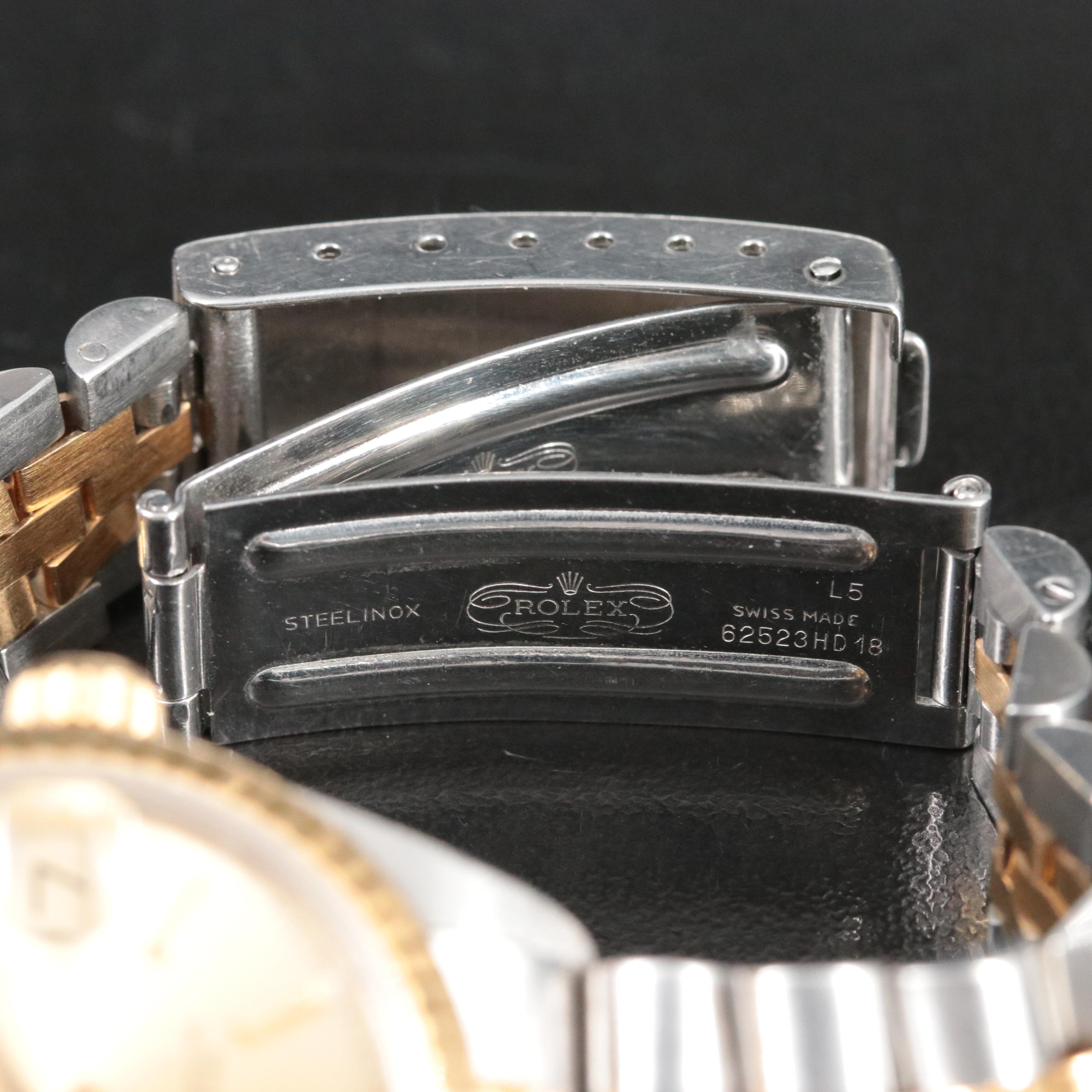 1986 Rolex Two Tone Datejust Model 68273 Automatic Watch