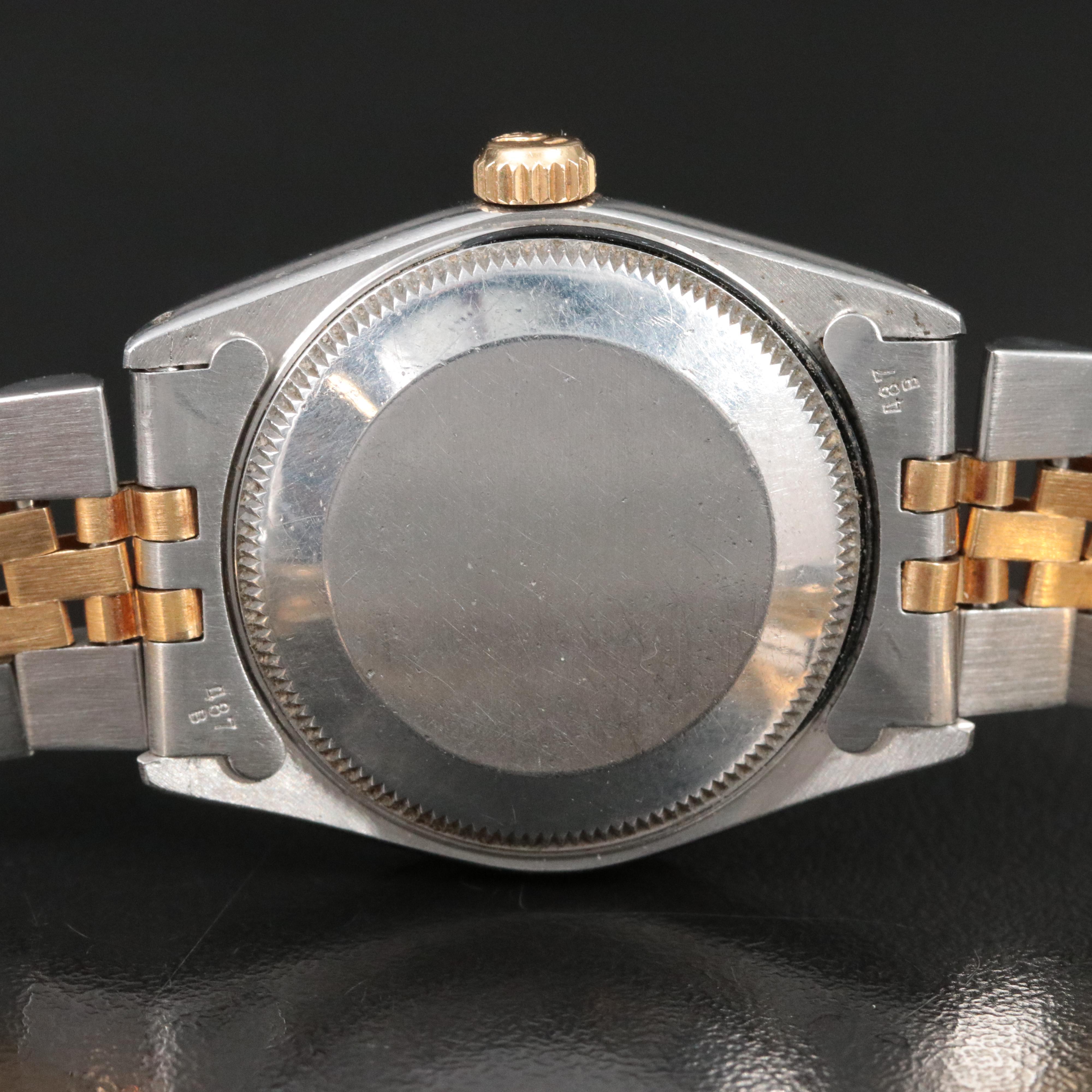 1986 Rolex Two Tone Datejust Model 68273 Automatic Watch
