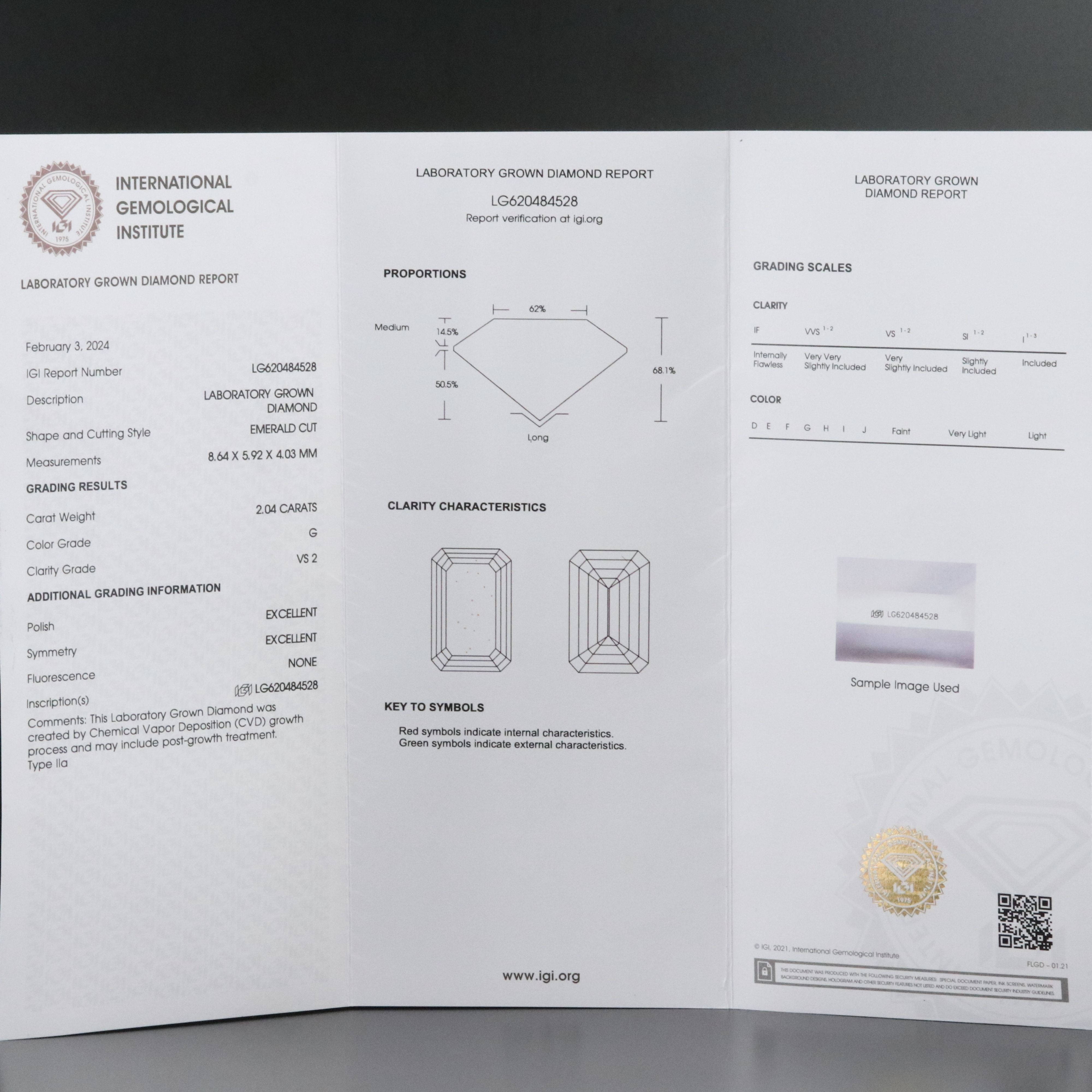 Loose 4.08 CTW Lab Grown Diamonds with IGI Reports