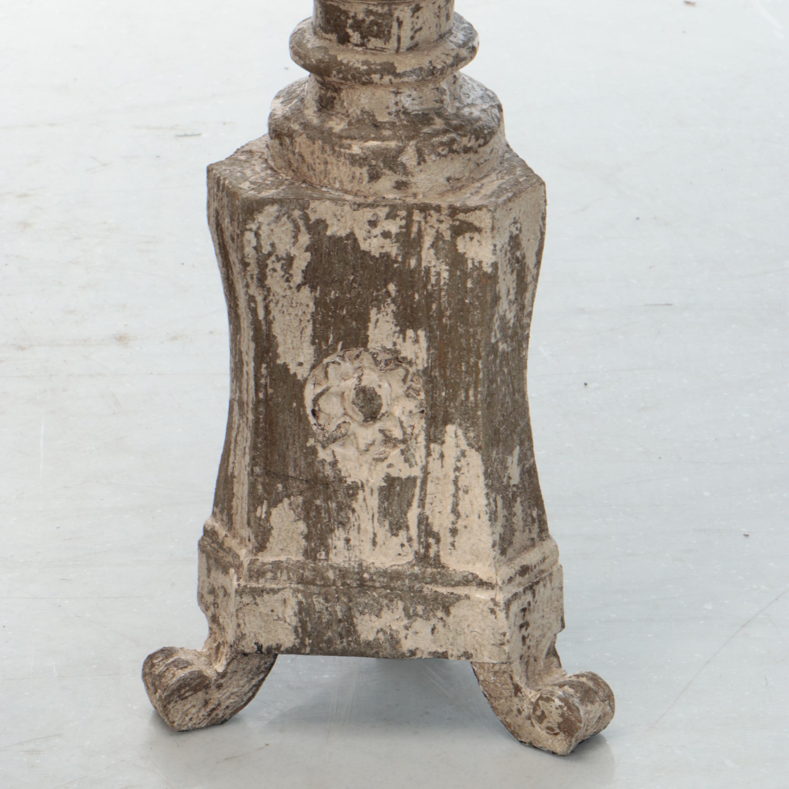 Guild Master Floor Standing Plaster Candle Holders with Luminara Candles