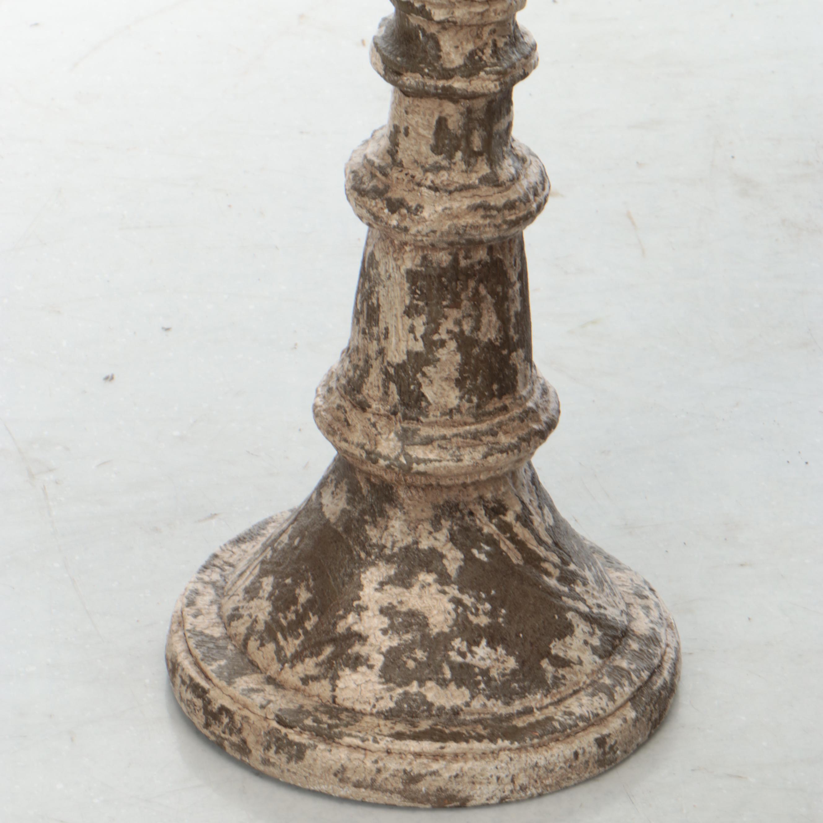 Guild Master Floor Standing Plaster Candle Holders with Luminara Candles