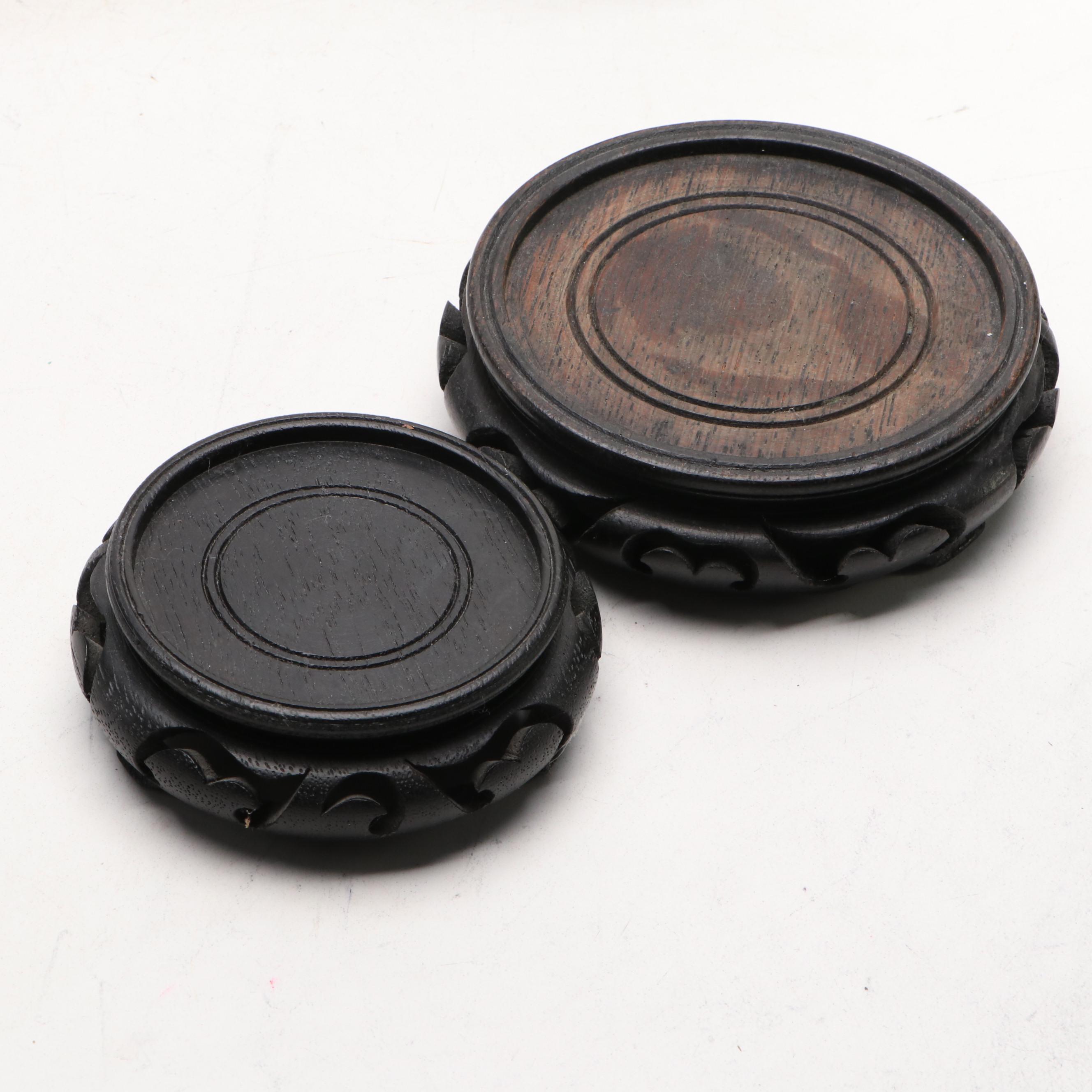 Chinese Wood Vase Stands