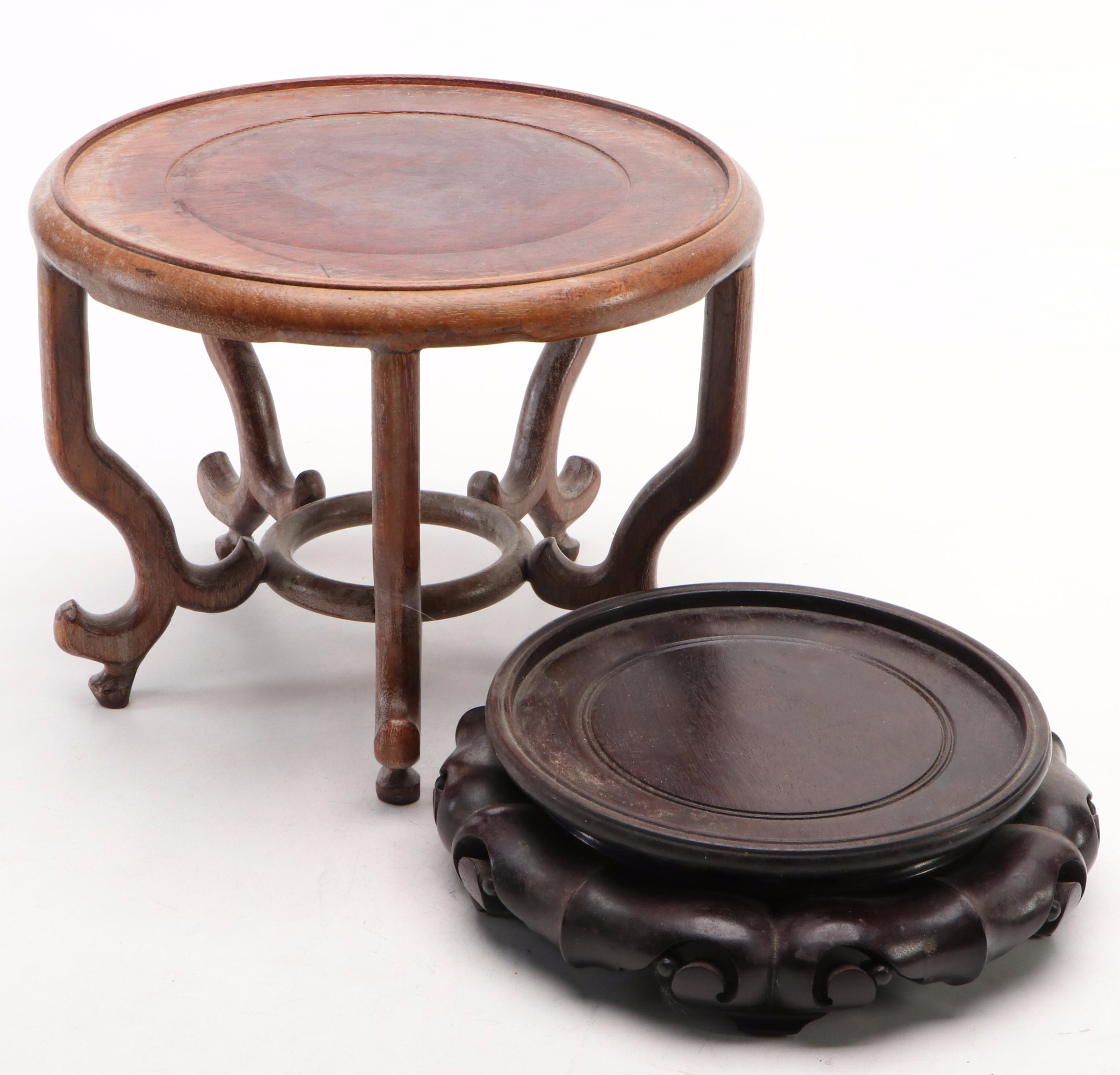 Chinese Wood Vase Stands