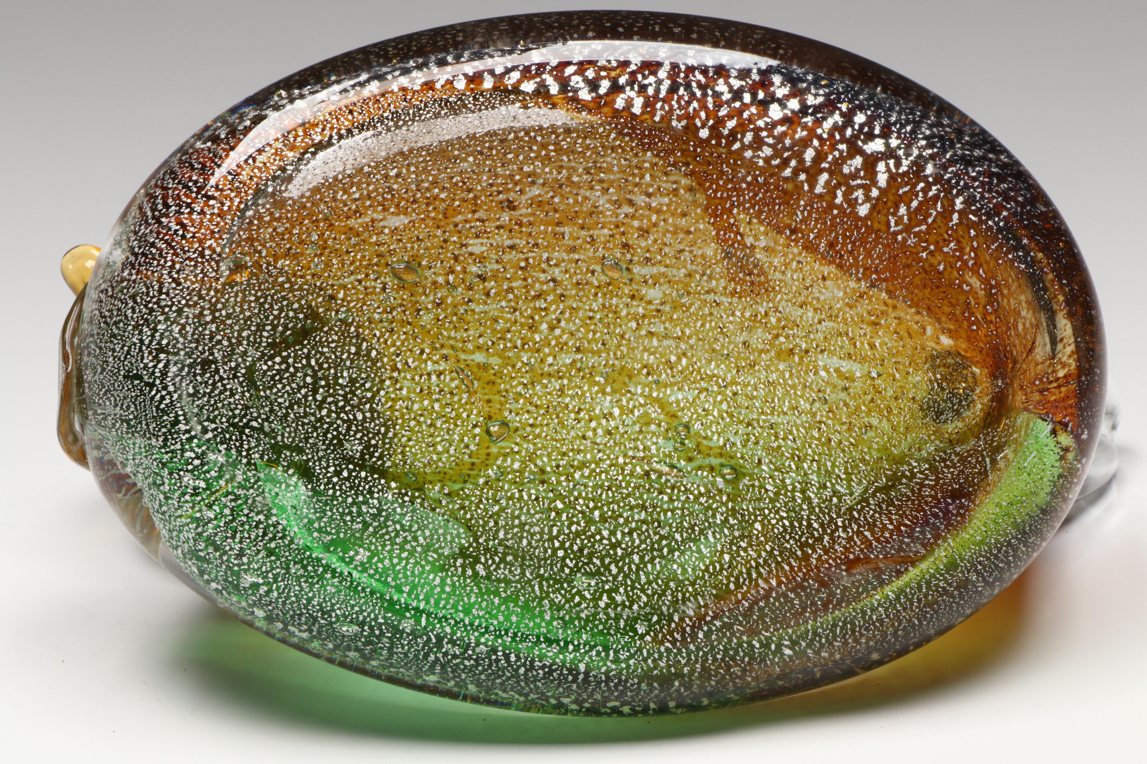 Art Glass Duck with Art Glass Shakers