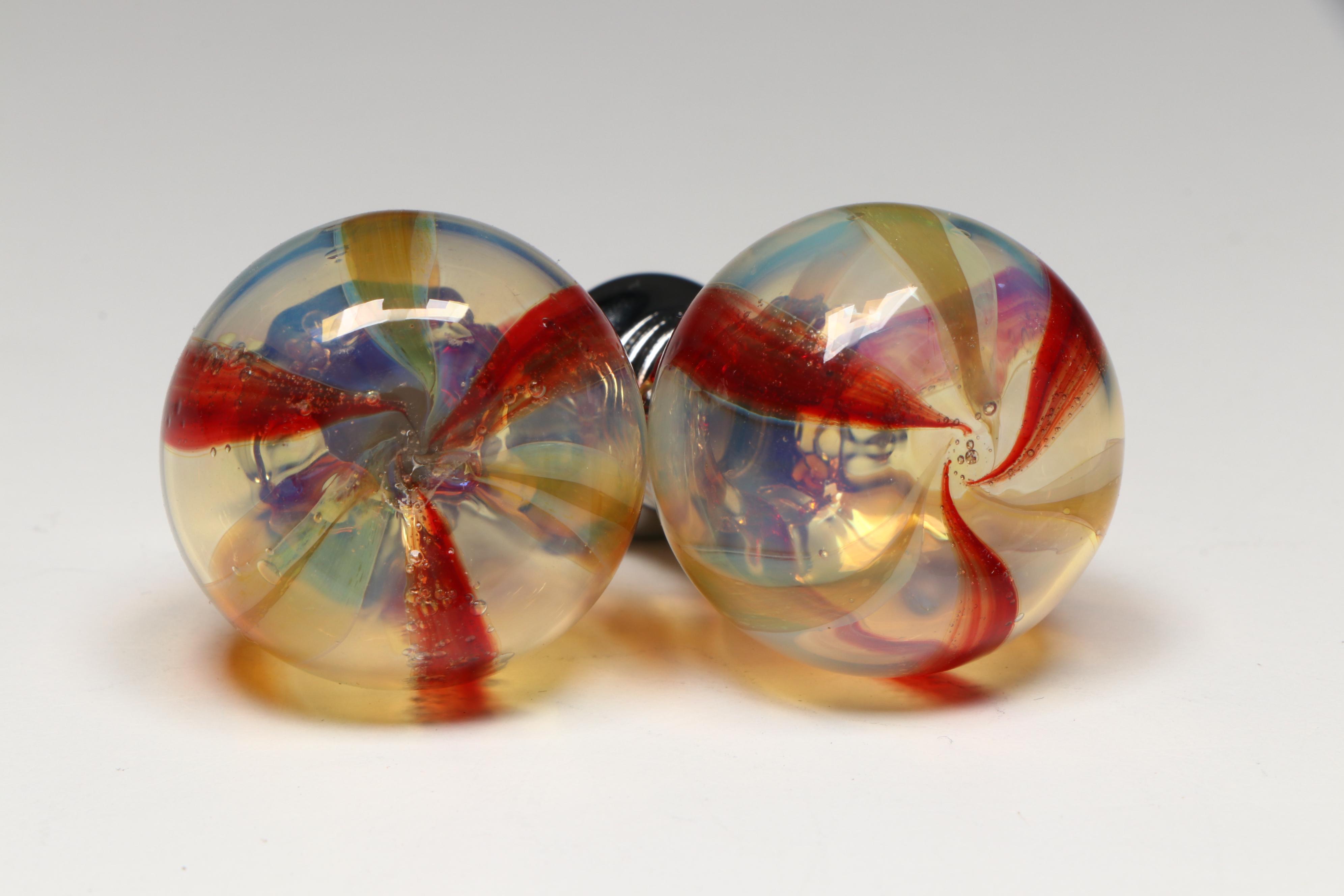 Art Glass Duck with Art Glass Shakers