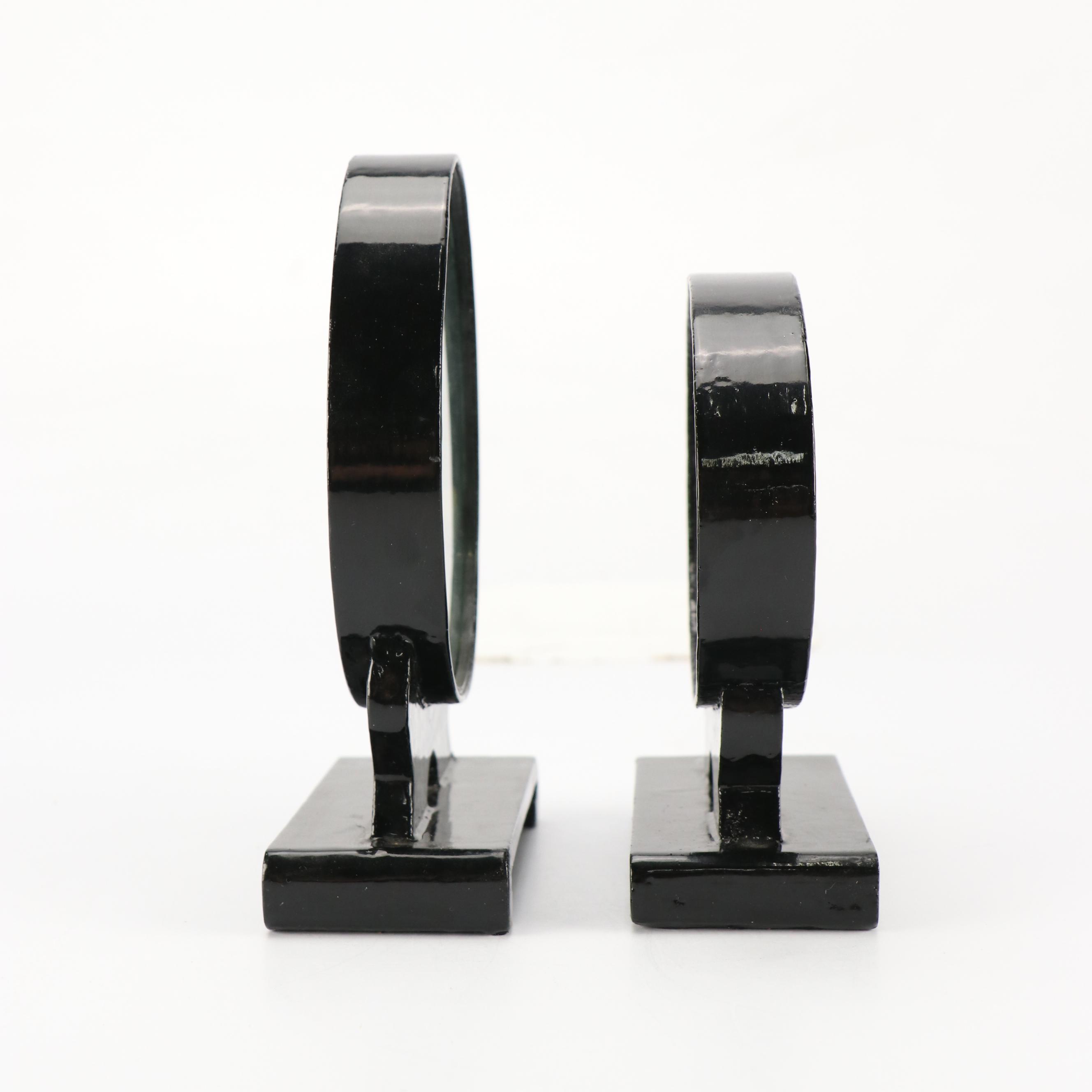 Lacquer Frame Cork Dioramas with Wooden Painted Figurine