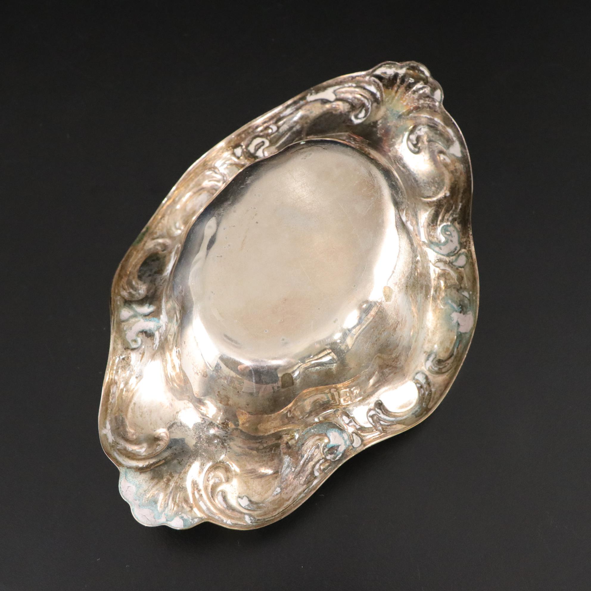 Silver Plate Covered Bowl, Relish Bowl, and Punch Cups