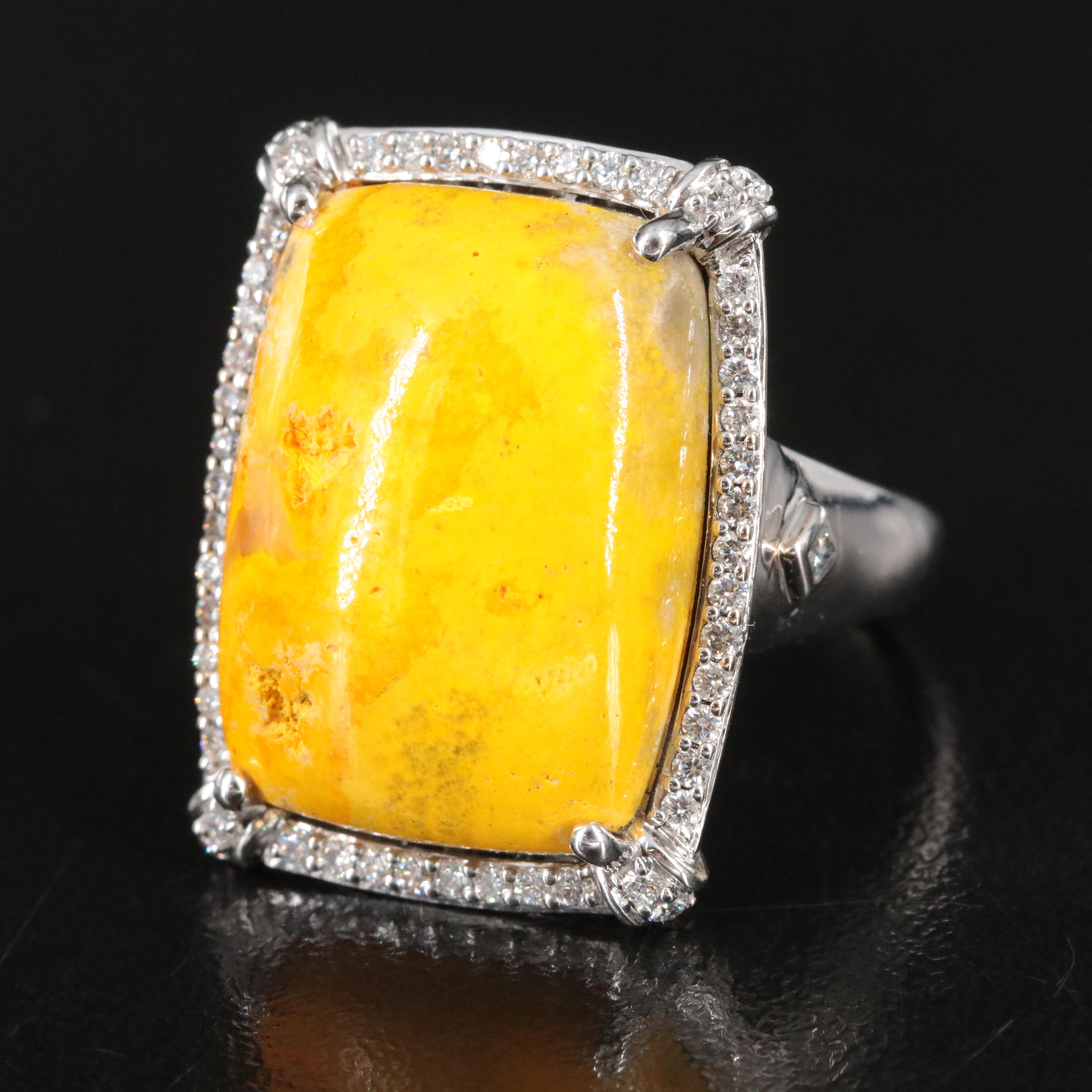 Chromia 18K Jasper and Diamond Ring