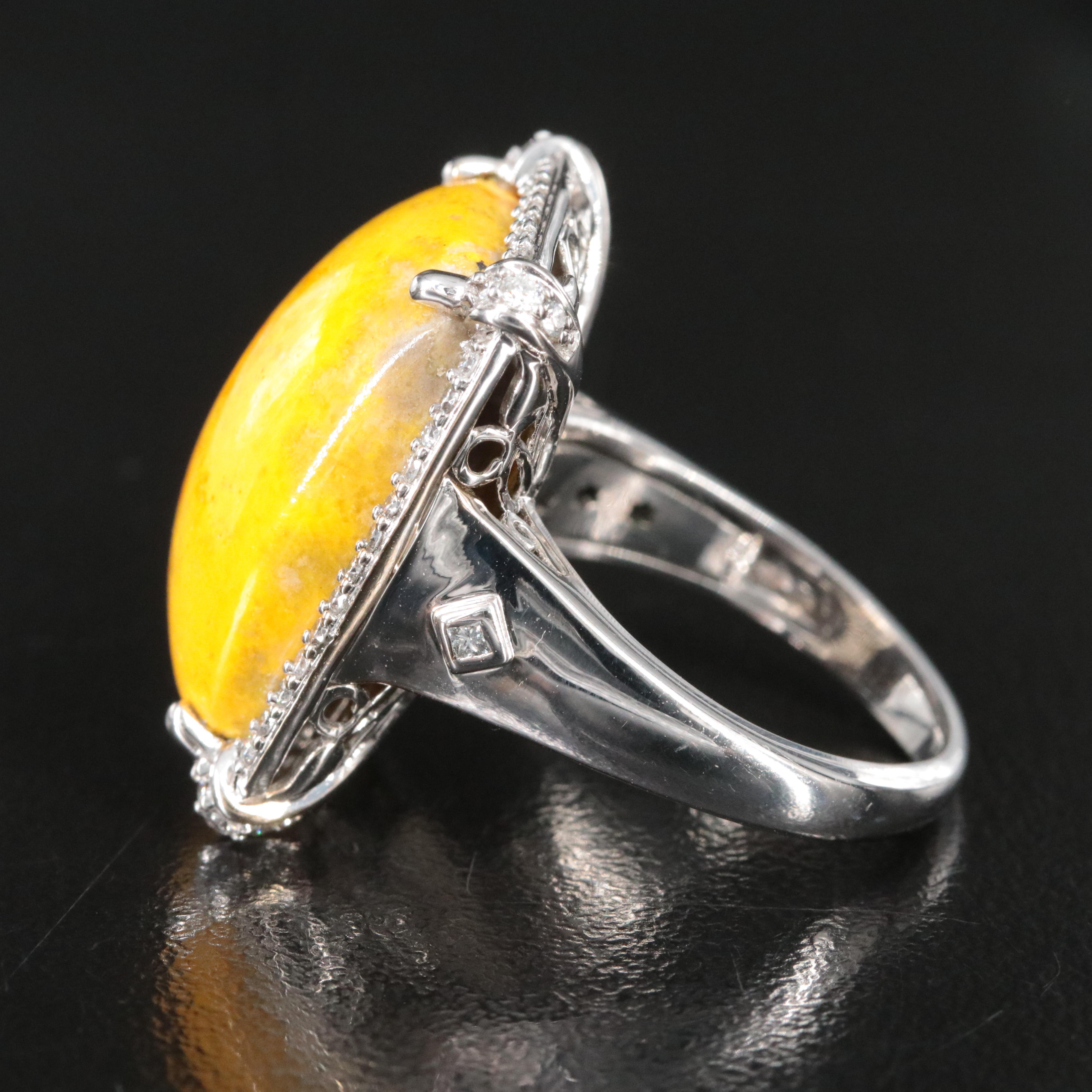 Chromia 18K Jasper and Diamond Ring