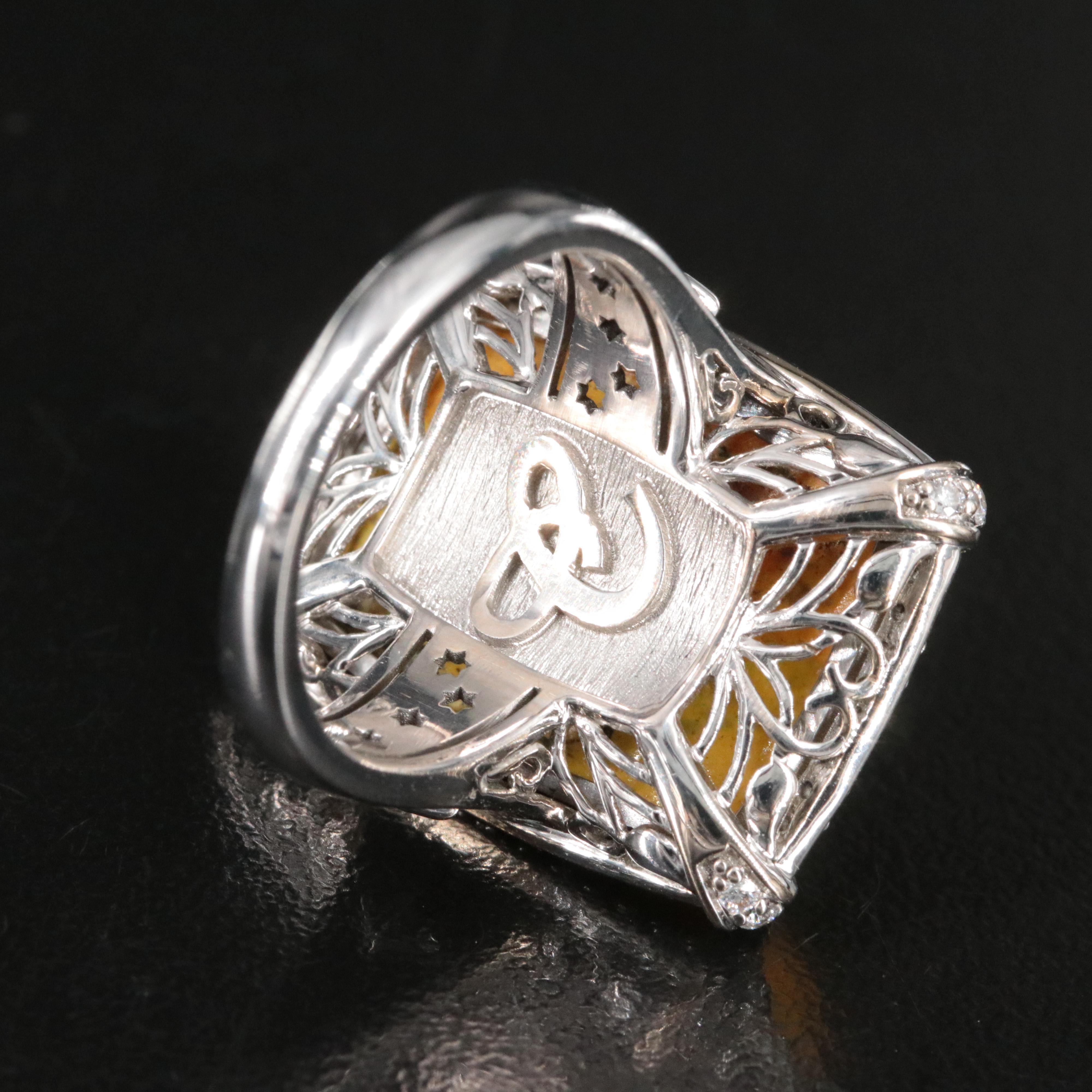 Chromia 18K Jasper and Diamond Ring