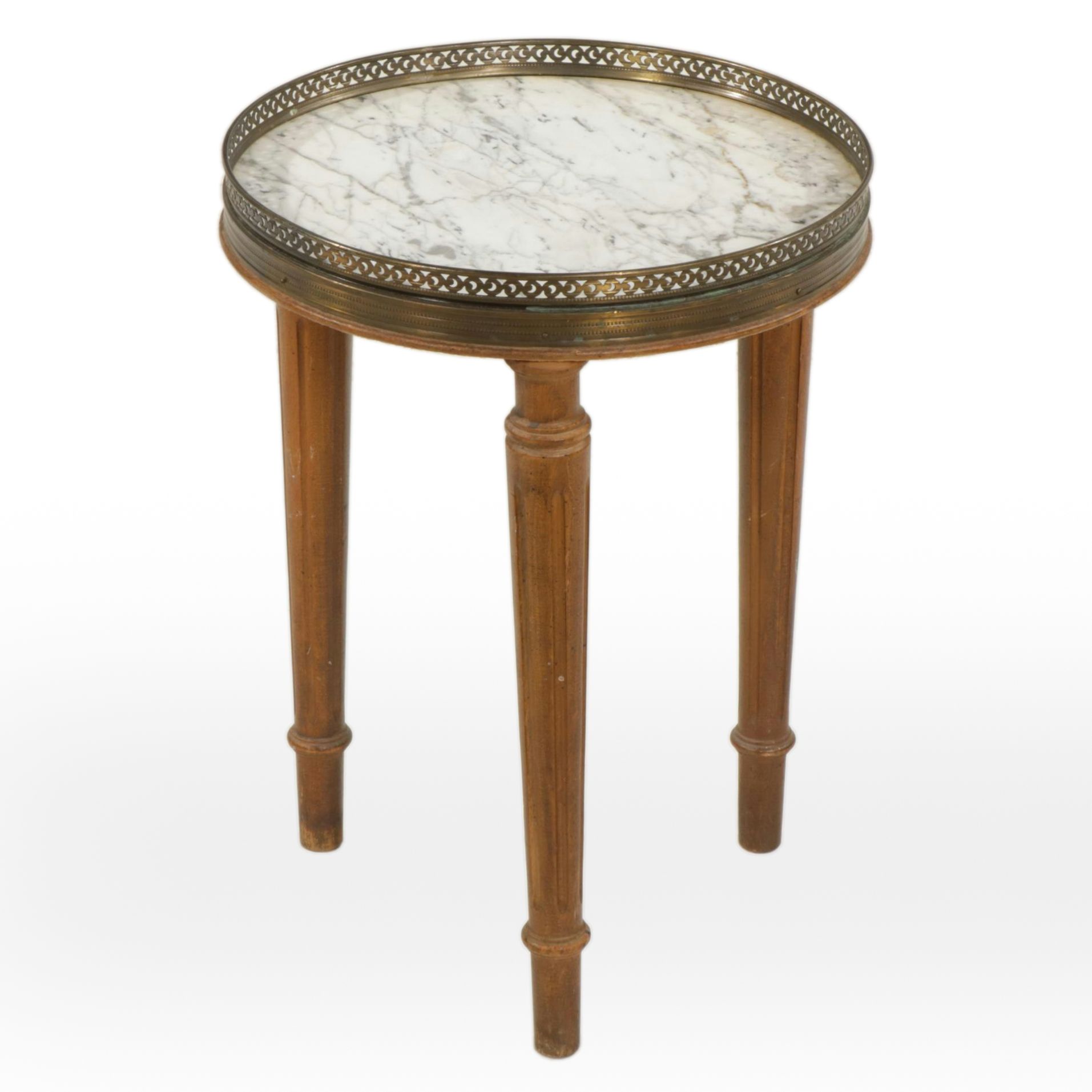 Louis XVI Style Marble Top Plant Stand, Early to Mid-20th Century