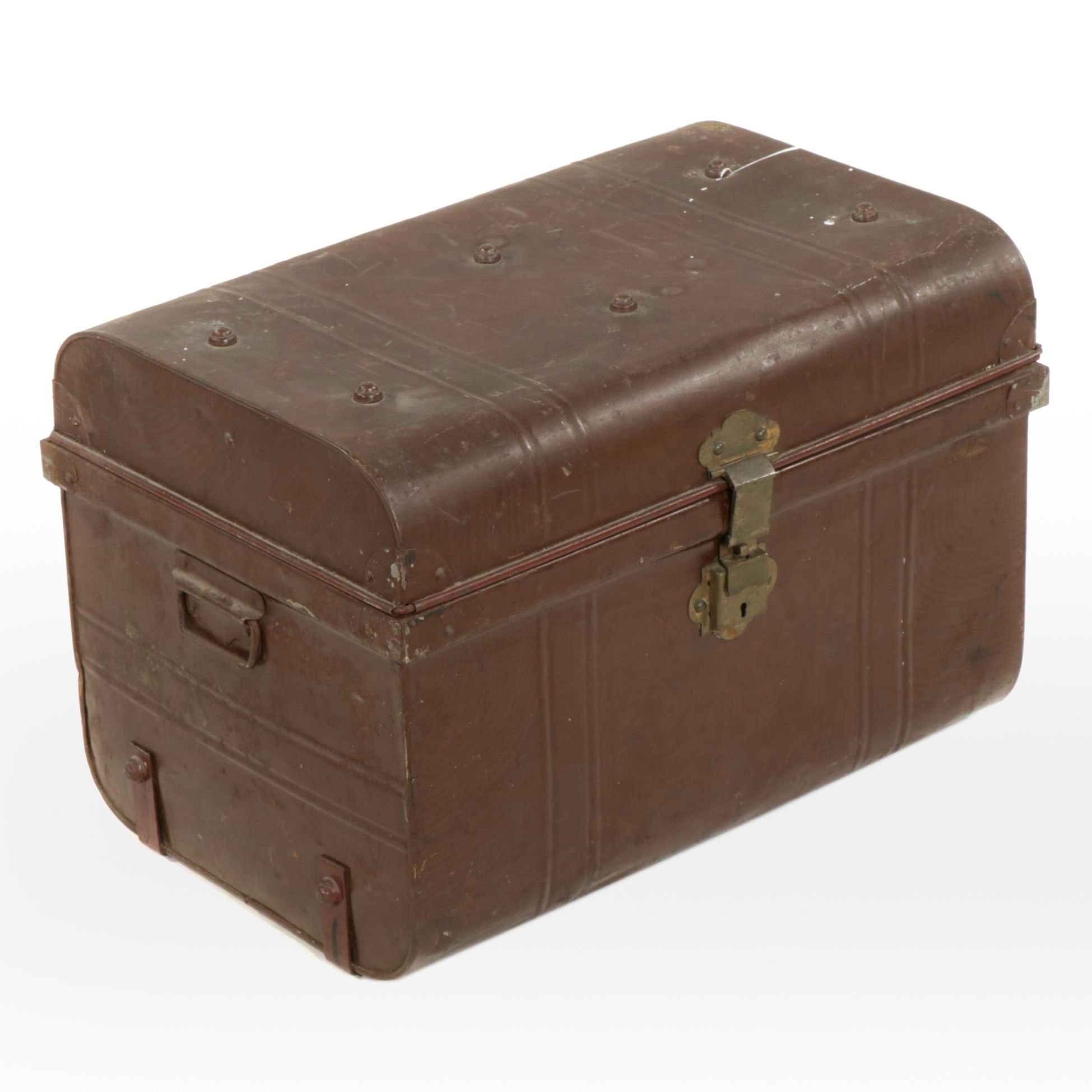 Jeffcoat Brothers Metal Trunk, Early 20th Century