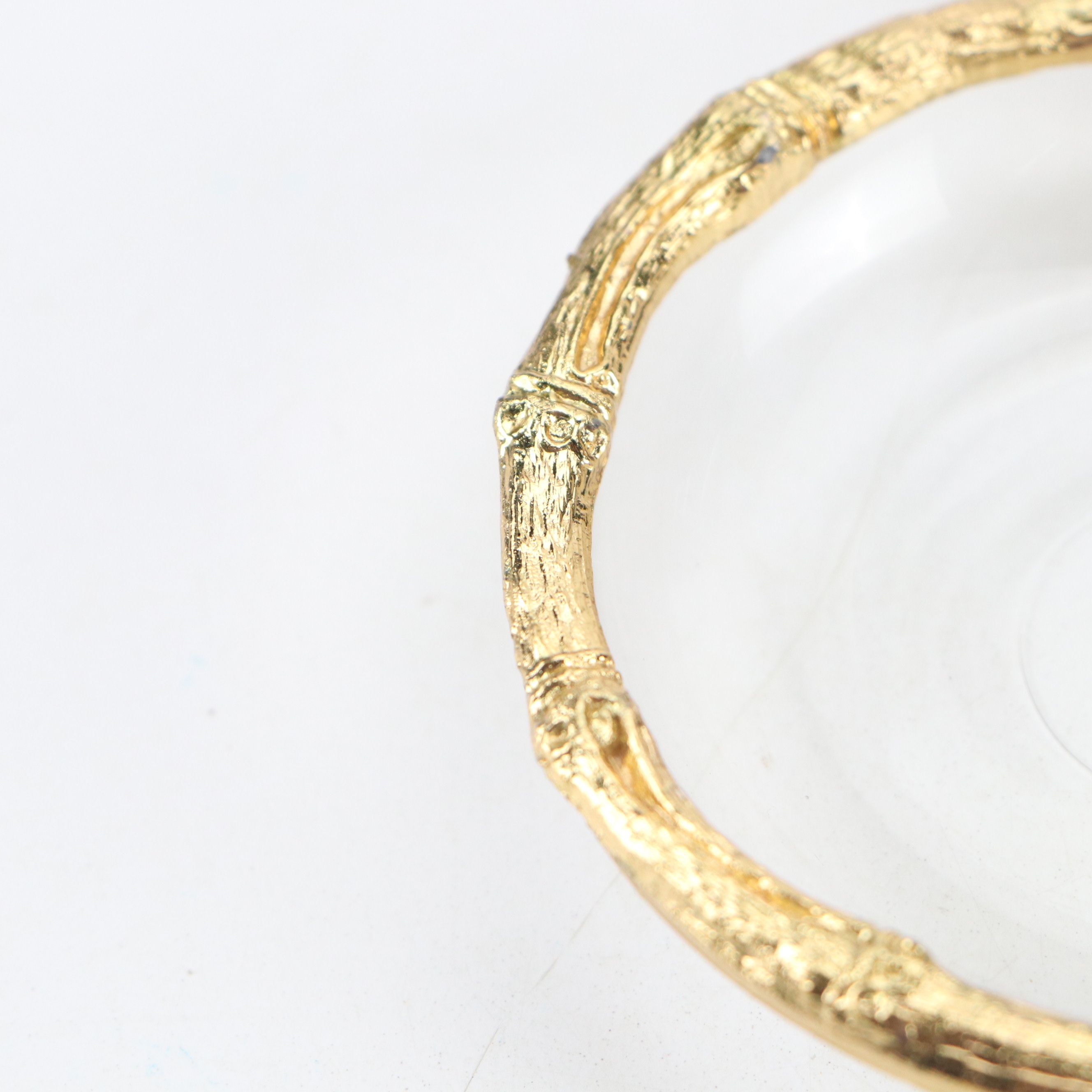 L'Object Gold-Plated and Swarovski Crystal Alligator Napkin Rings with Bowls