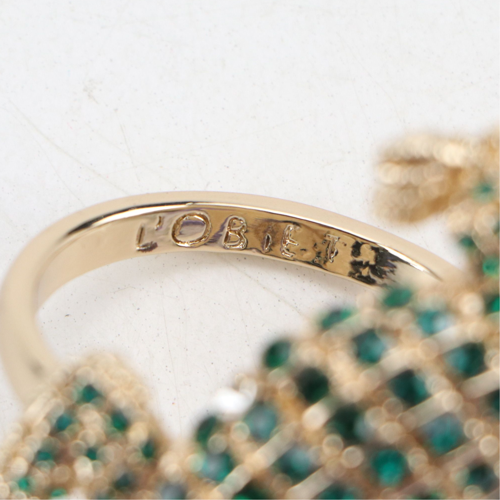 L'Object Gold-Plated and Swarovski Crystal Alligator Napkin Rings with Bowls