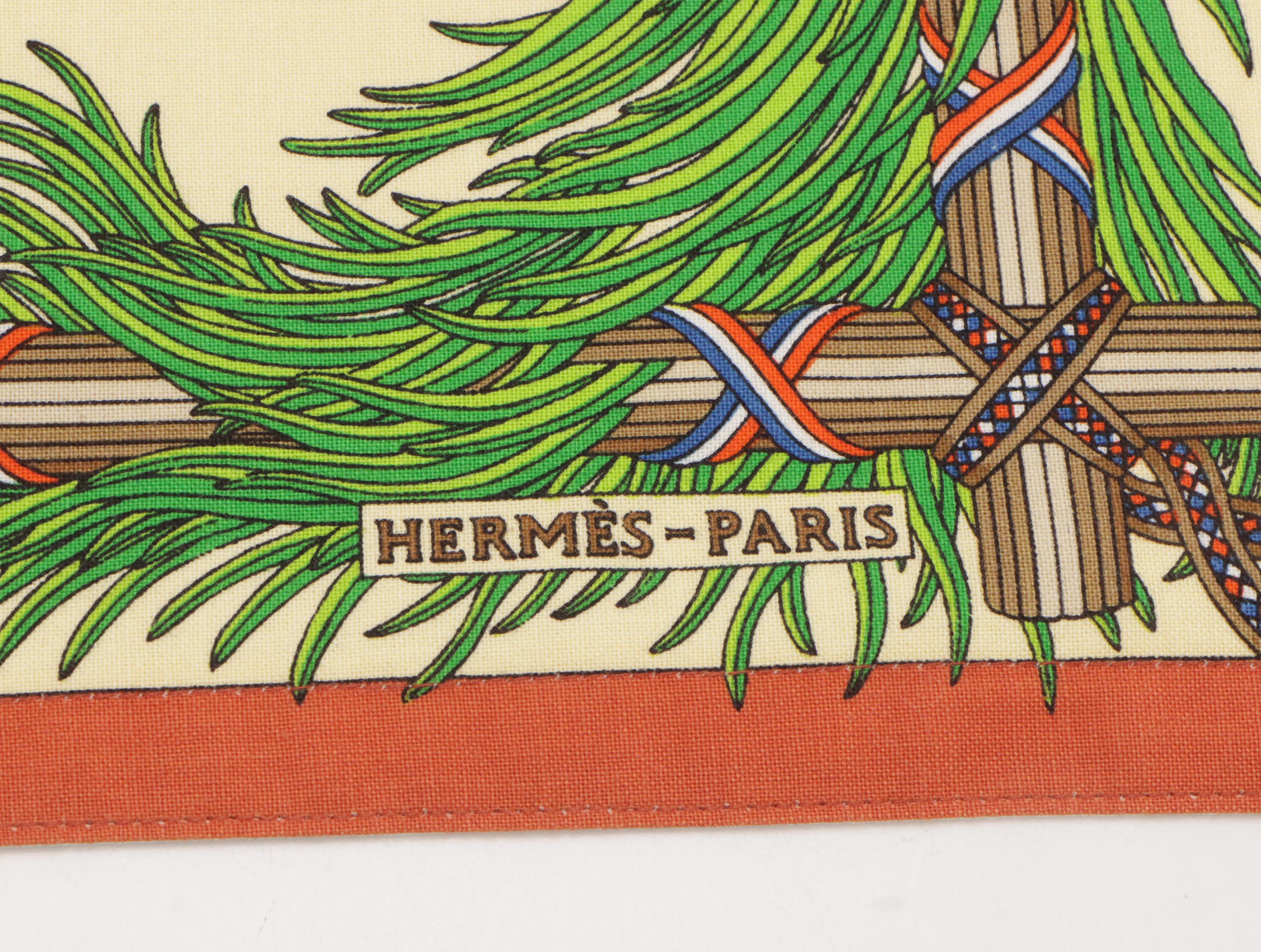 Hermès Vintage Printed Cotton Placemat