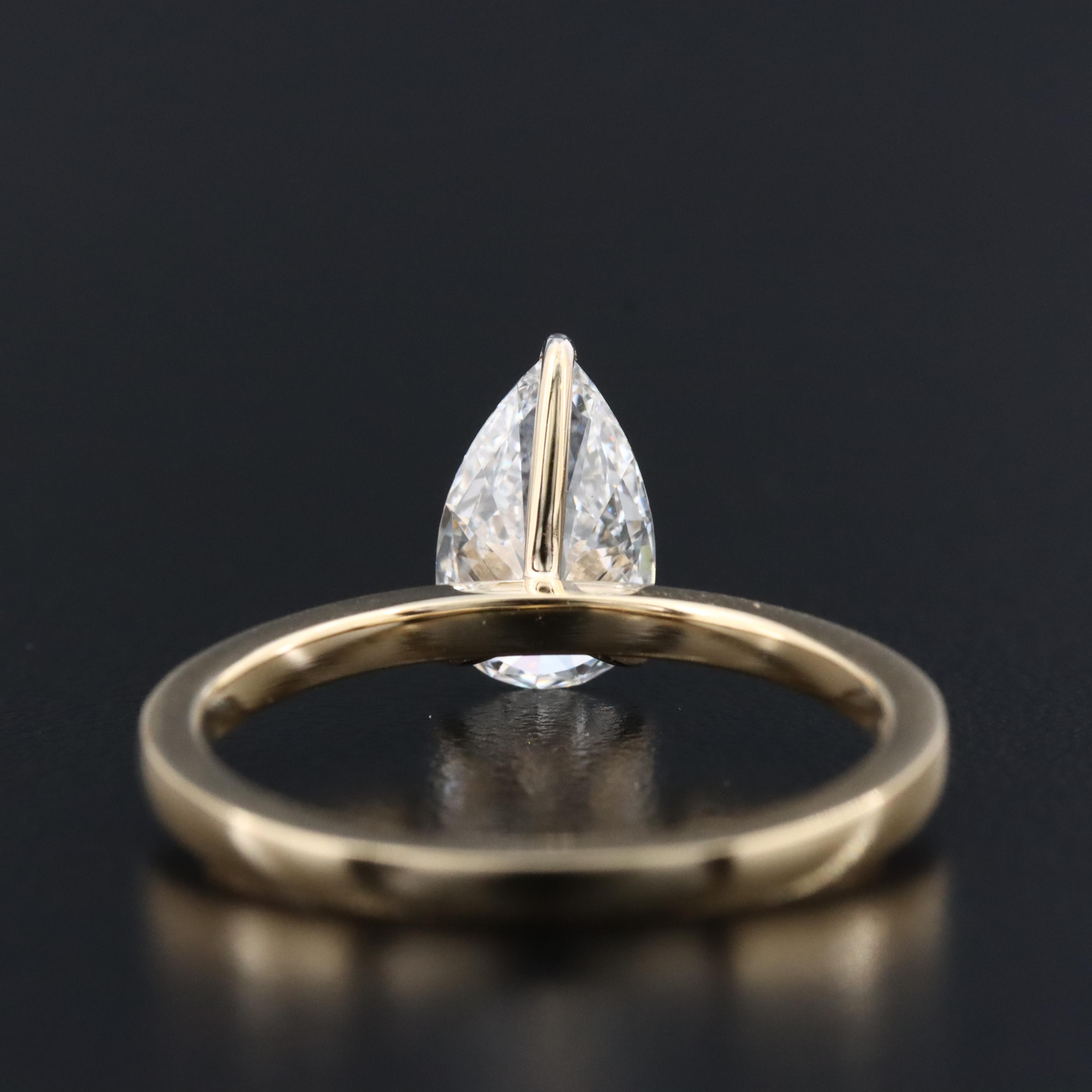 14K 1.00 CT Lab Grown Diamond Solitaire Ring with IGI Report