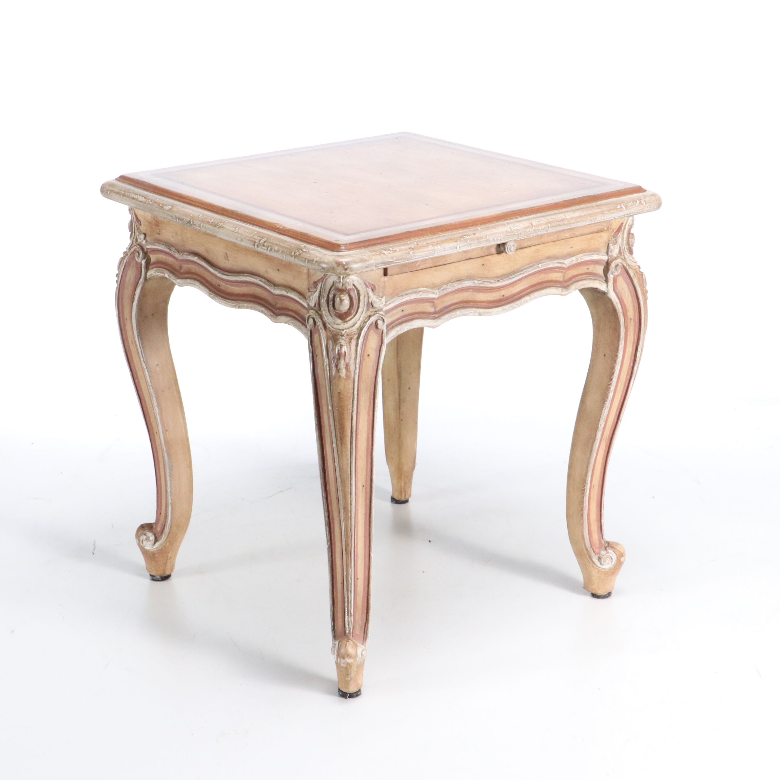 Louis XV Style Painted Wooden Side Table