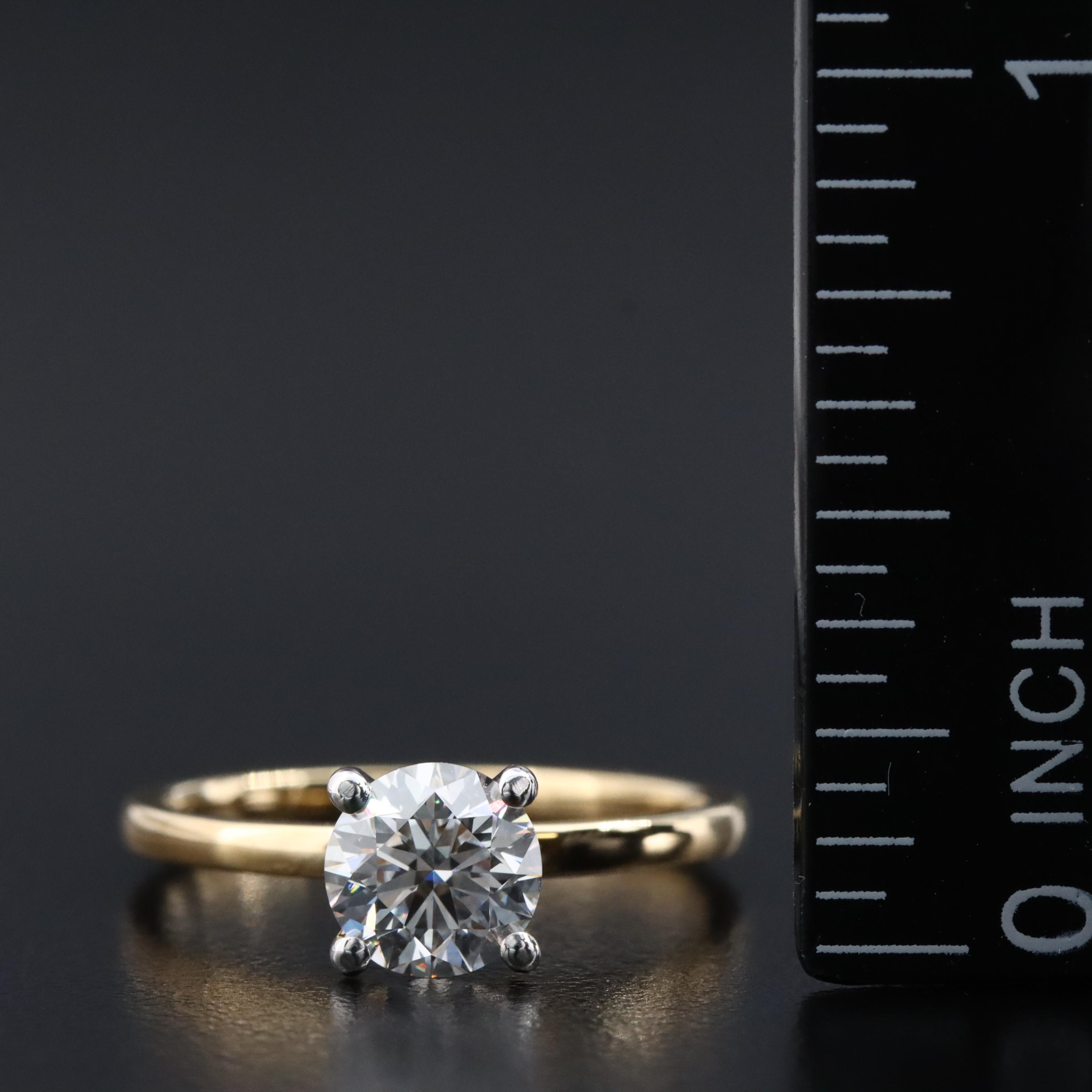 14K 0.99 CT Lab Grown Diamond Solitaire Ring with IGI Report