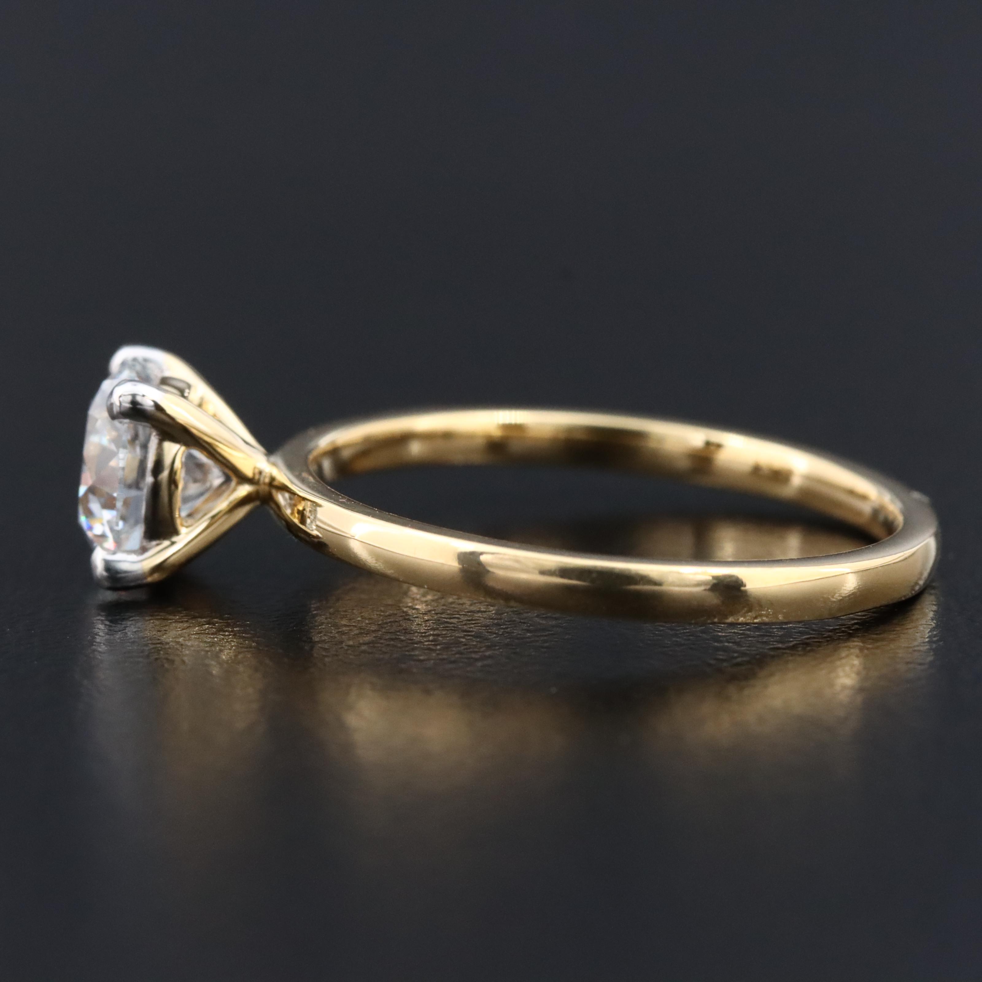 14K 0.99 CT Lab Grown Diamond Solitaire Ring with IGI Report