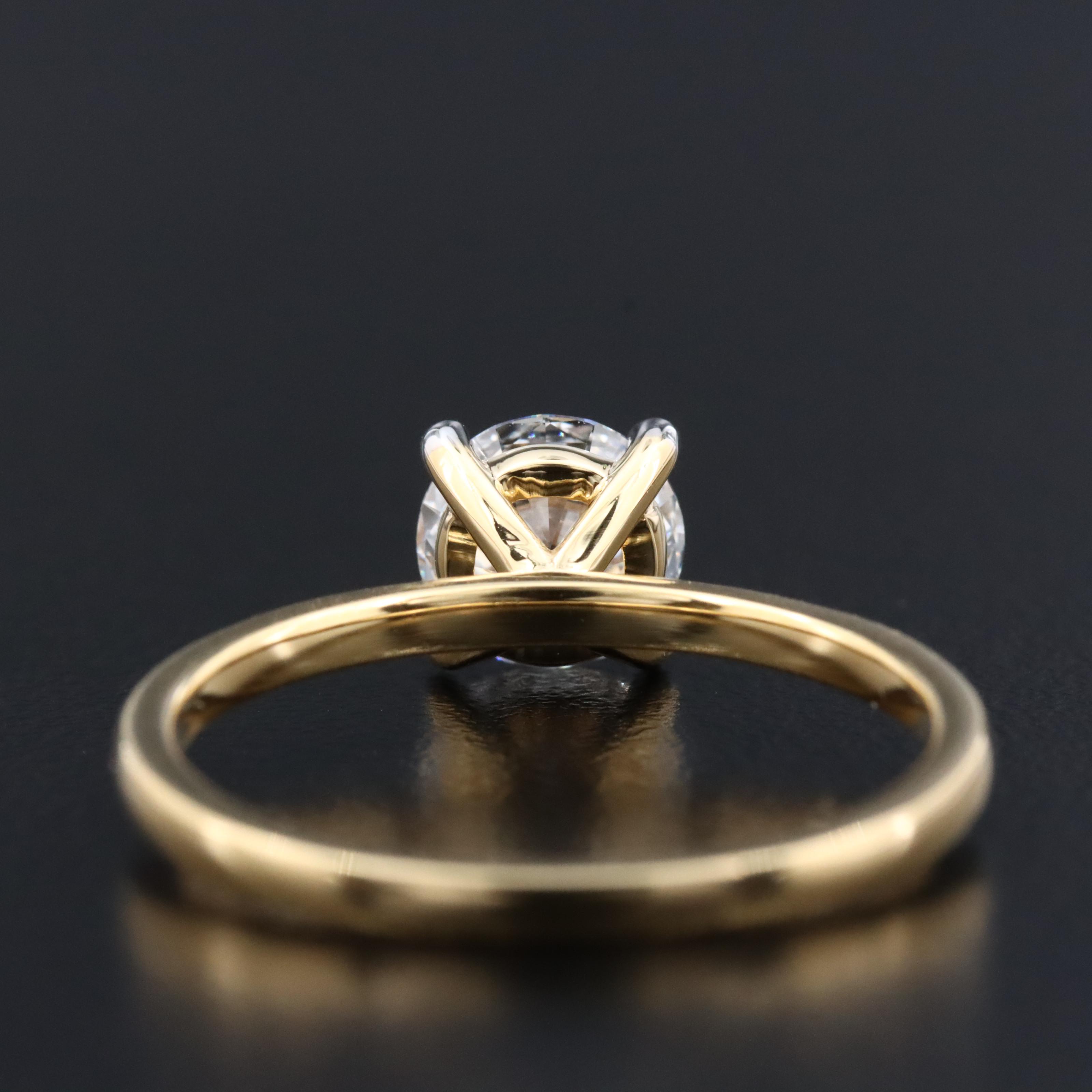 14K 0.99 CT Lab Grown Diamond Solitaire Ring with IGI Report