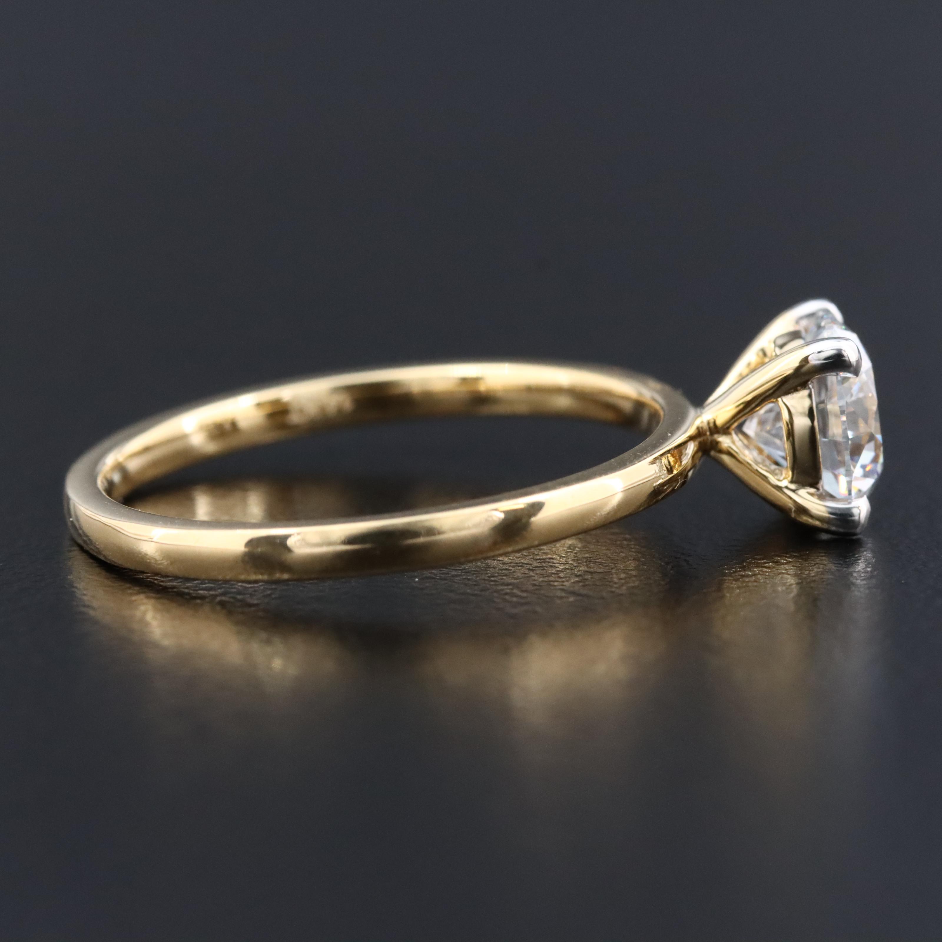 14K 0.99 CT Lab Grown Diamond Solitaire Ring with IGI Report