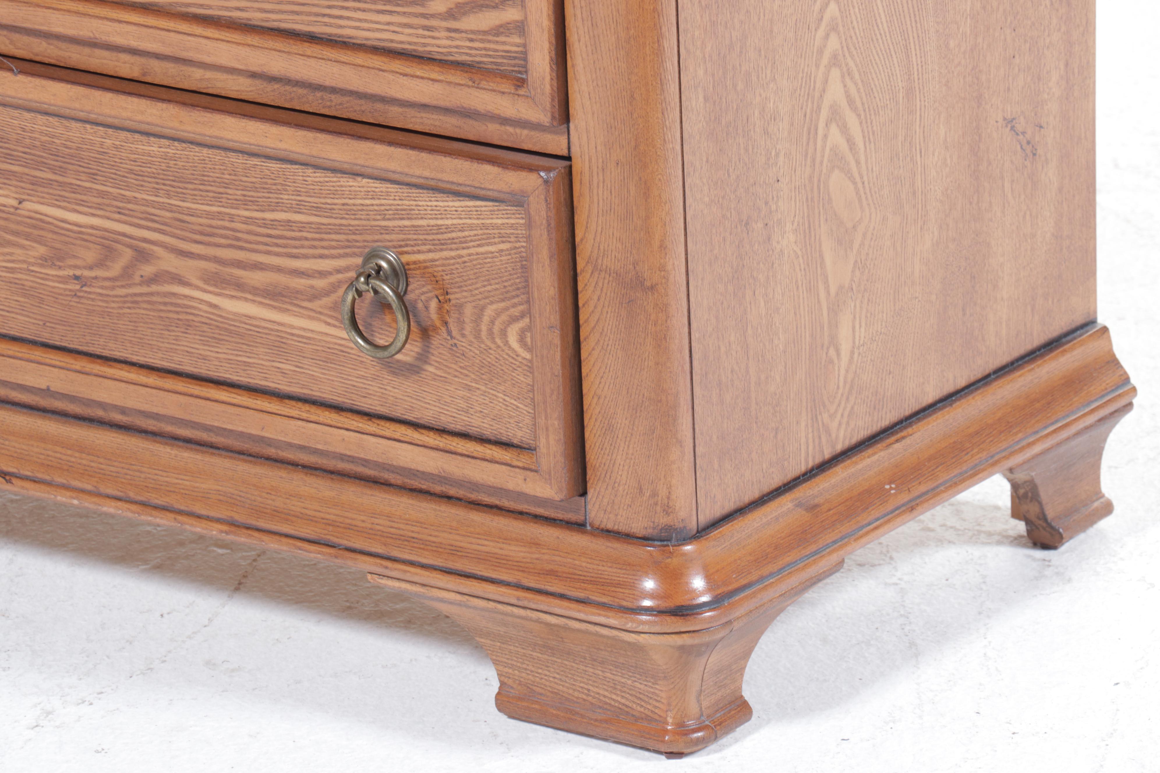 Georgian Style Oak Dresser with Mirror