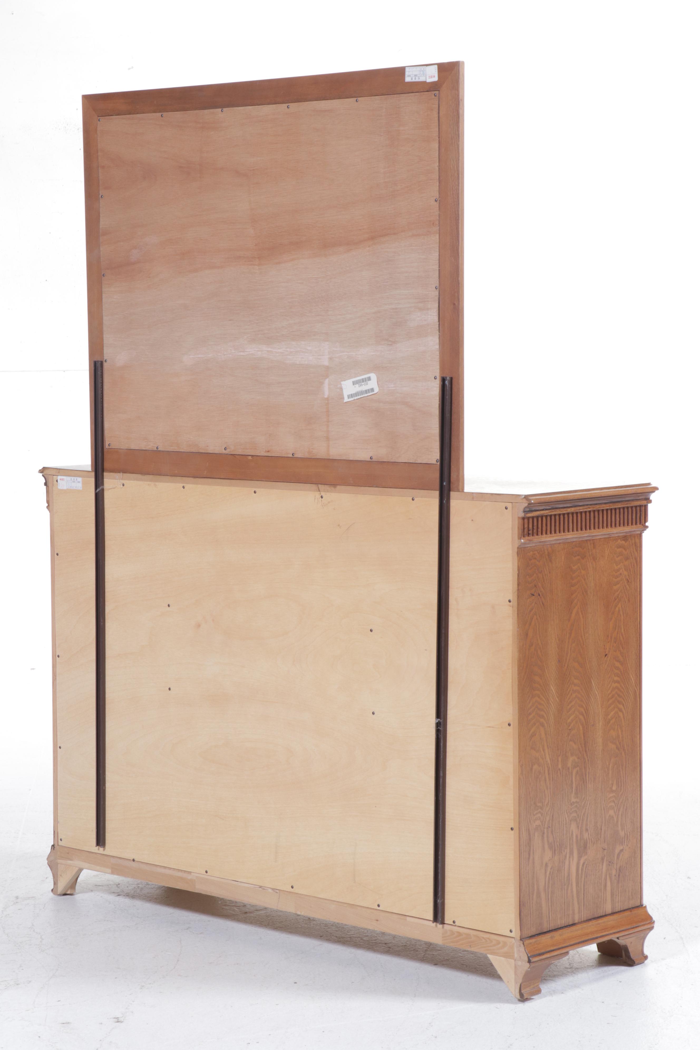 Georgian Style Oak Dresser with Mirror