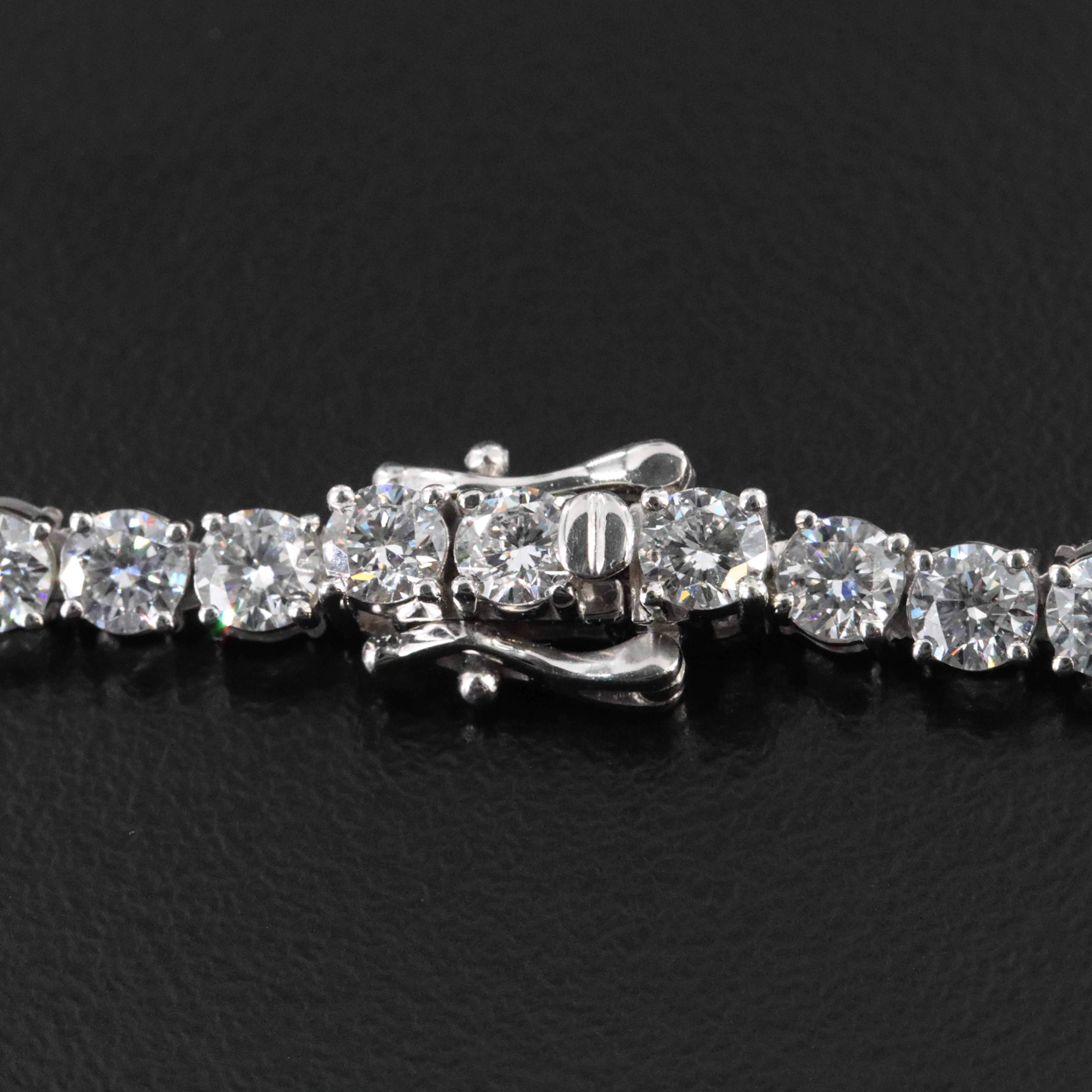 Platinum 24.94 CTW Lab Grown Diamond Riviera Necklace