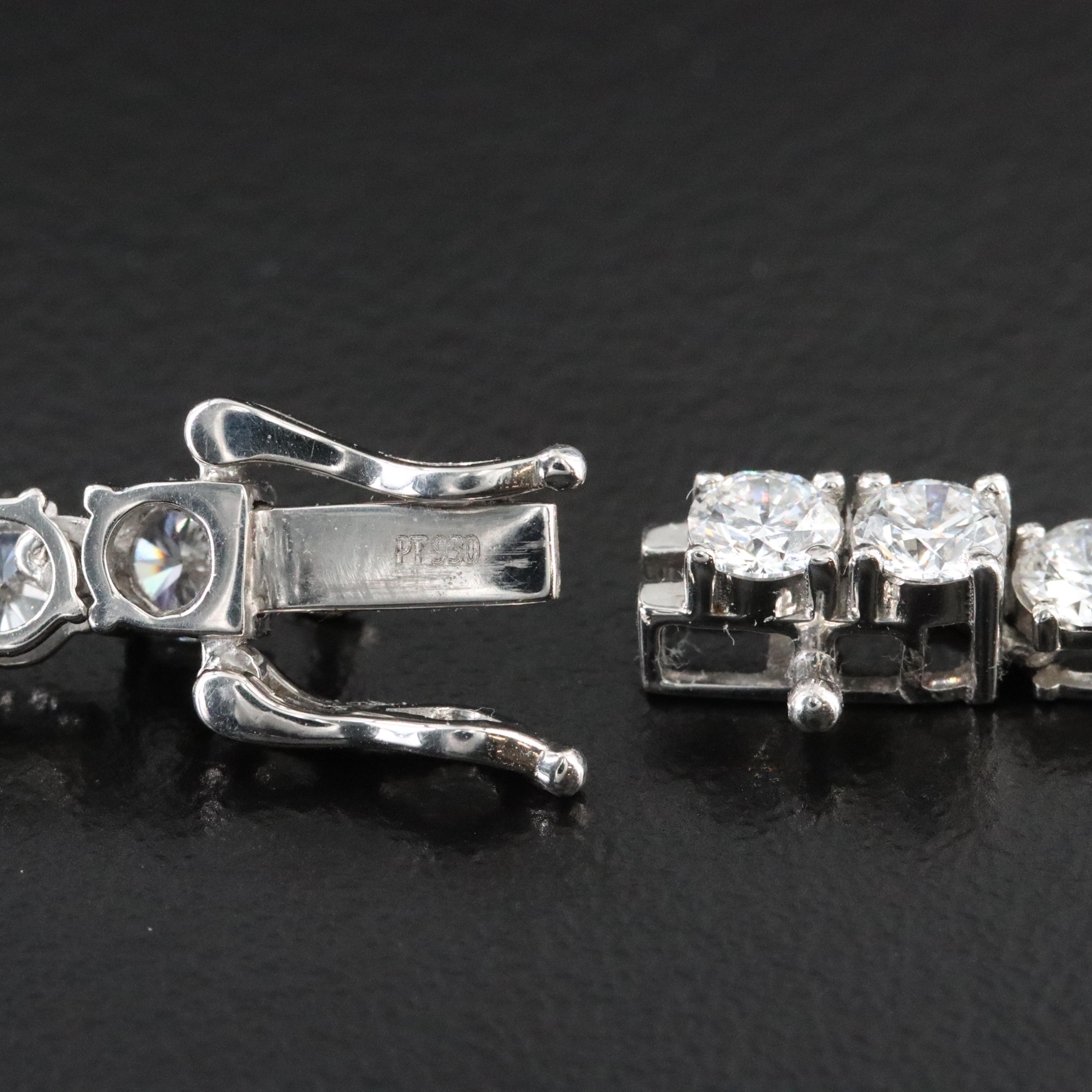 Platinum 24.94 CTW Lab Grown Diamond Riviera Necklace