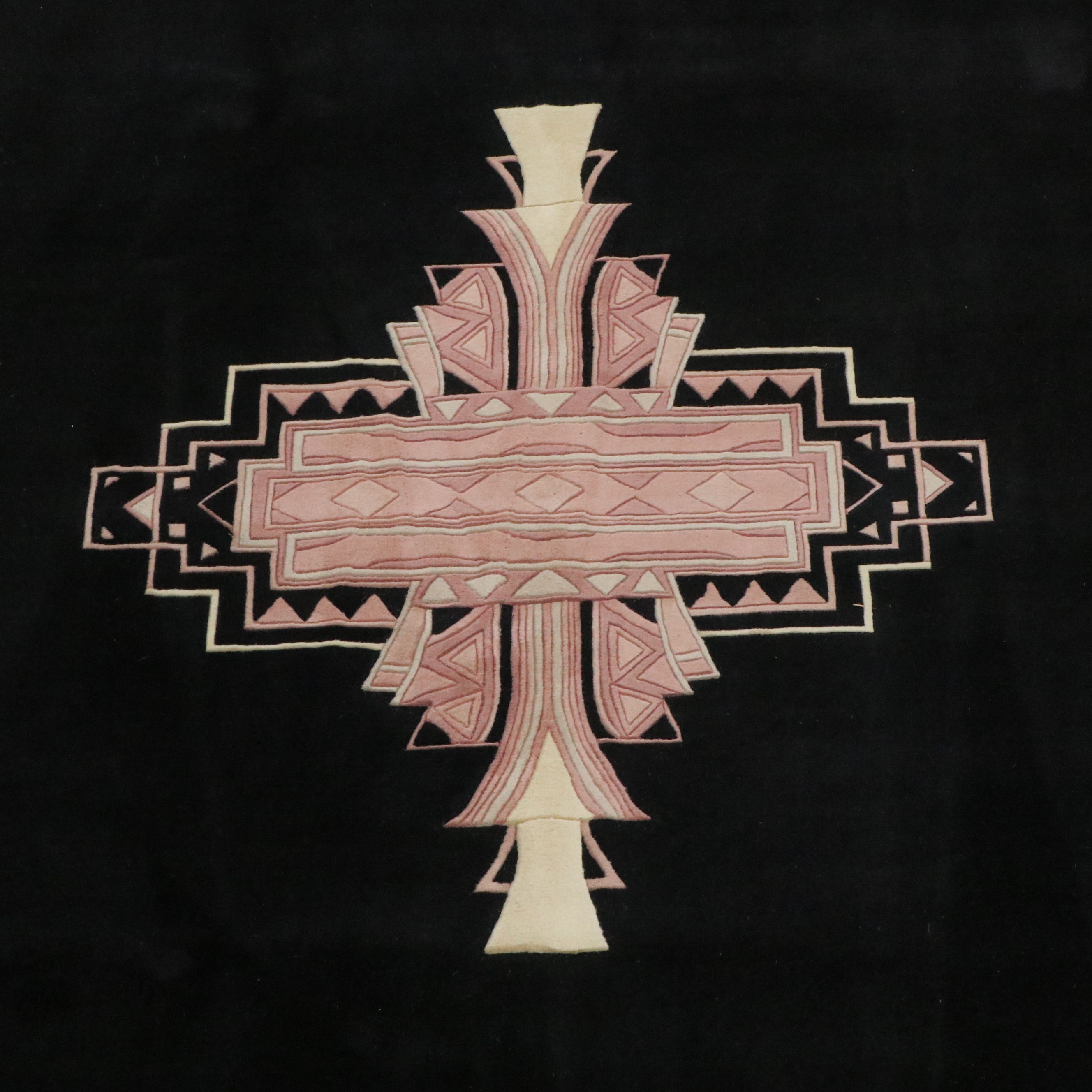 7'6 x 10'3 Hand-Knotted Nepalese Art Deco Style Area Rug