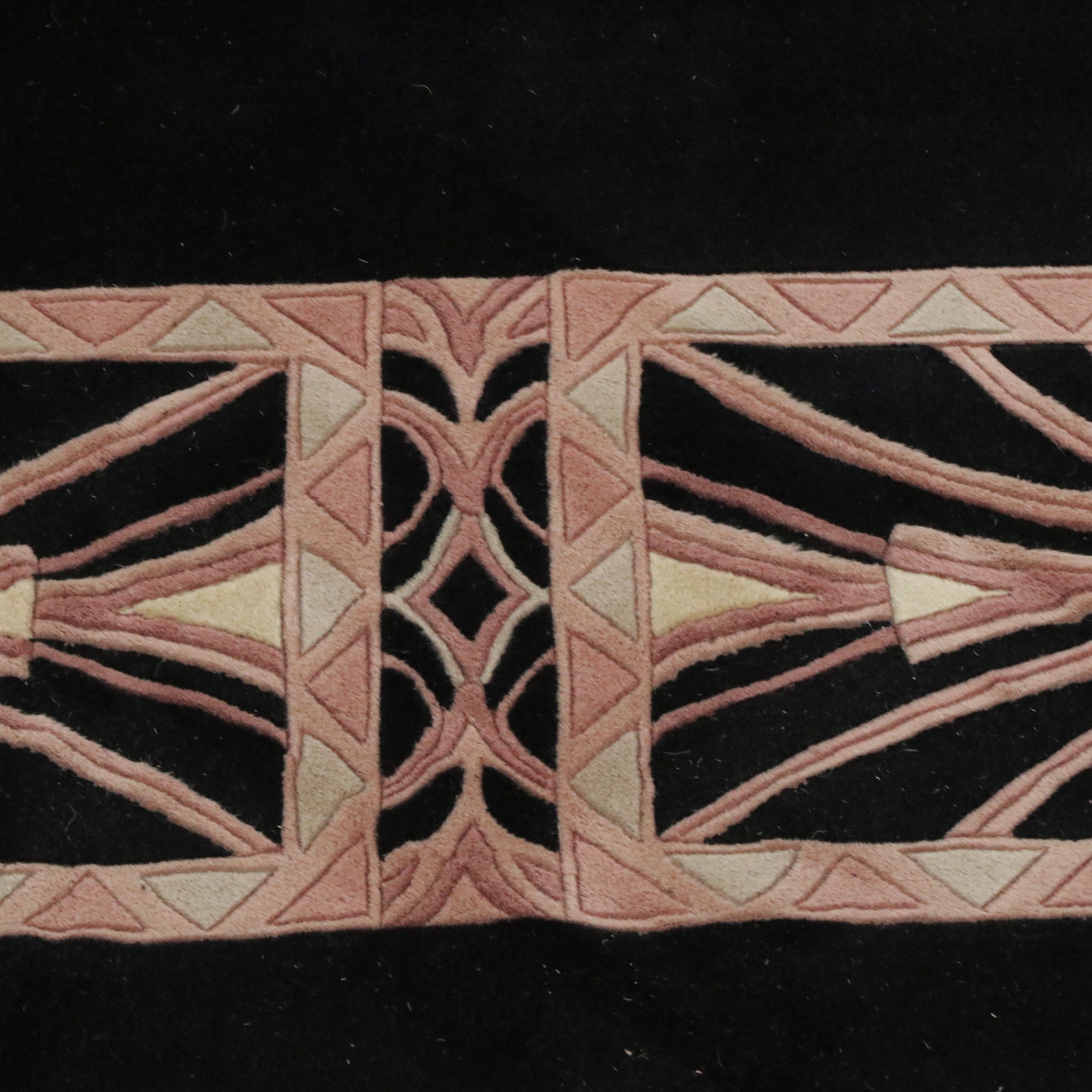 7'6 x 10'3 Hand-Knotted Nepalese Art Deco Style Area Rug