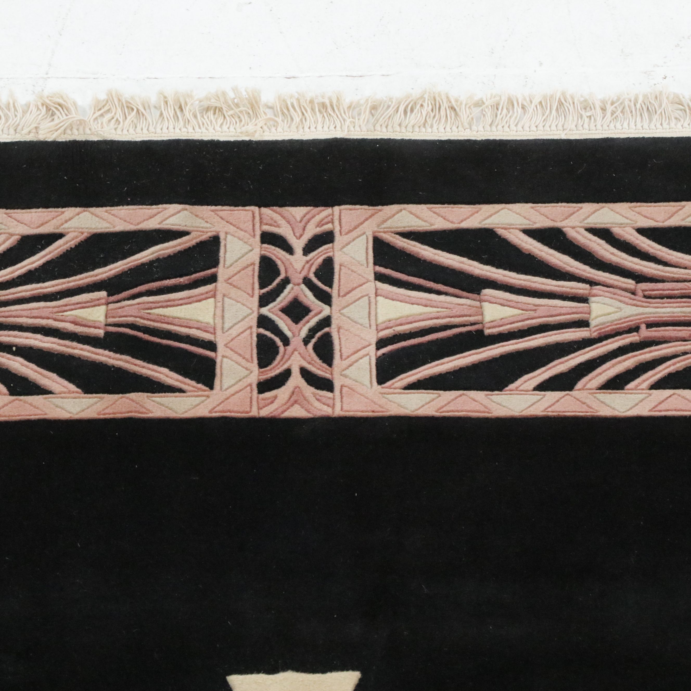 7'6 x 10'3 Hand-Knotted Nepalese Art Deco Style Area Rug