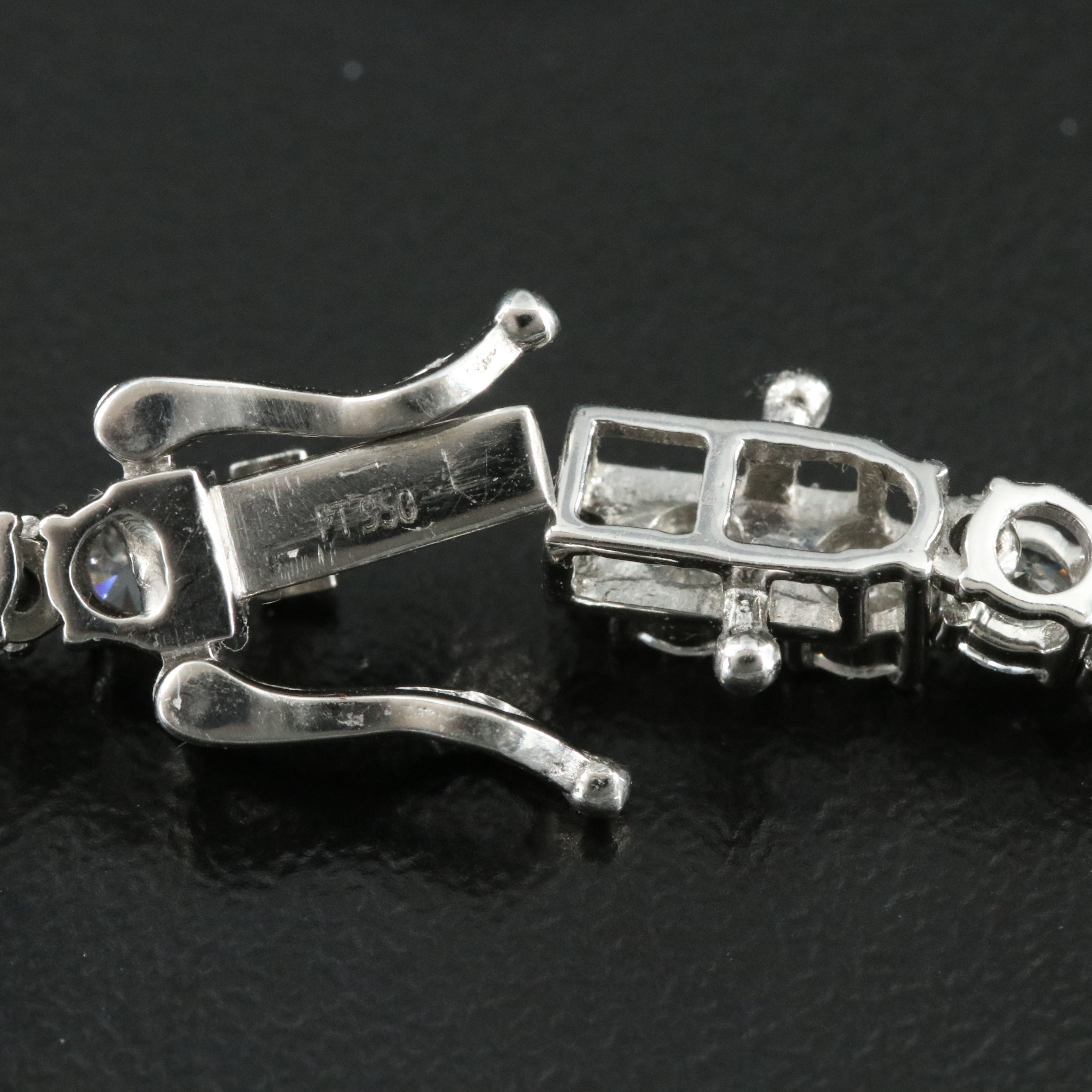 Platinum 28.02 CTW Lab Grown Diamond Riviera Necklace