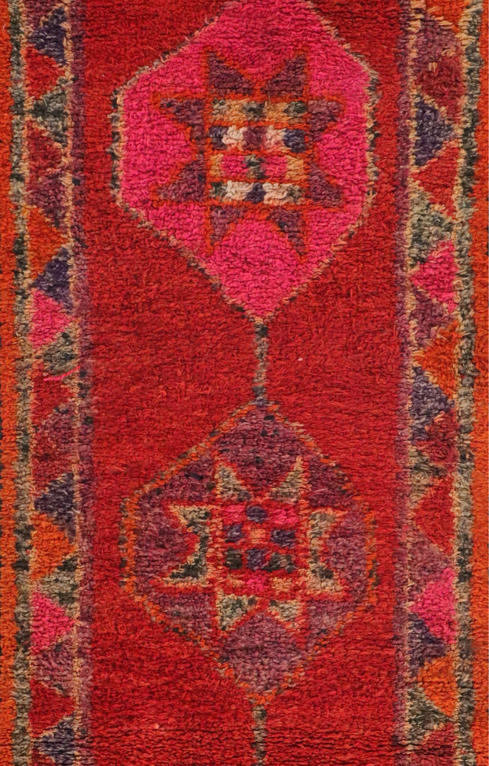 3'3 x 11'3 Hand-Knotted Moroccan Berber Long Rug
