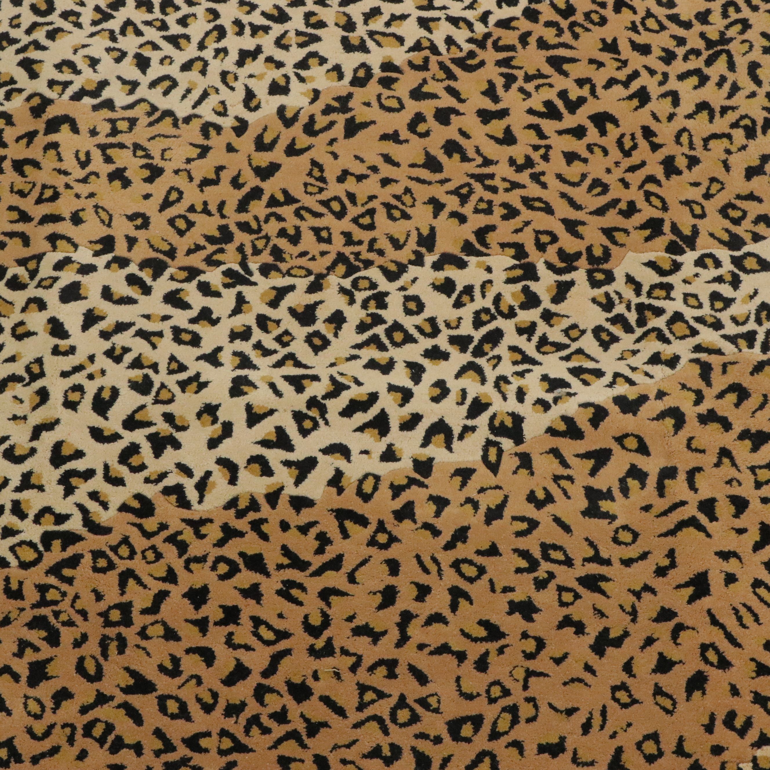 8'1 x 10'3 Hand-Tufted Contemporary Leopard Print Area Rug
